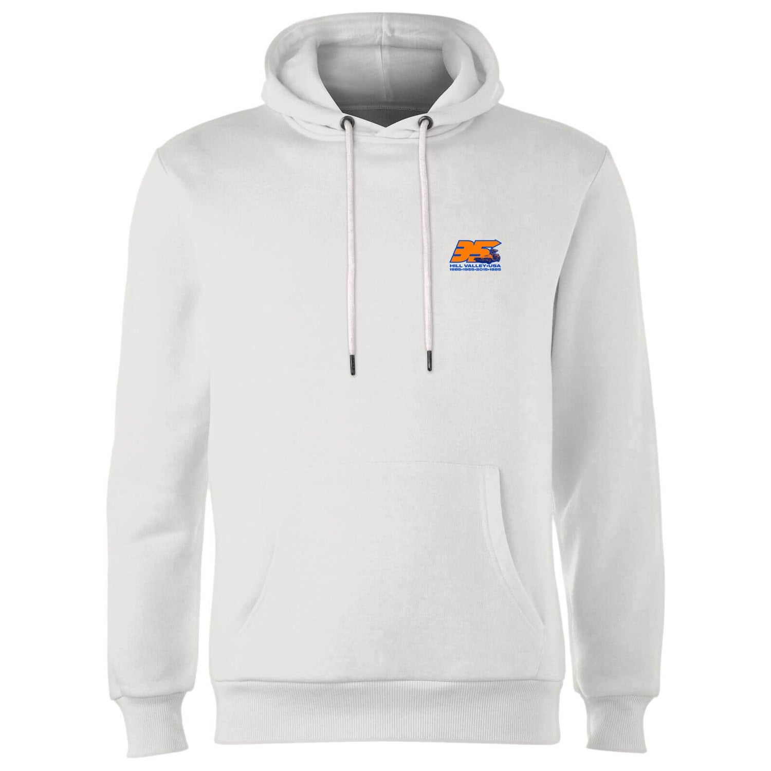 Back To The Future 35 Hill Valley Front Hoodie - White