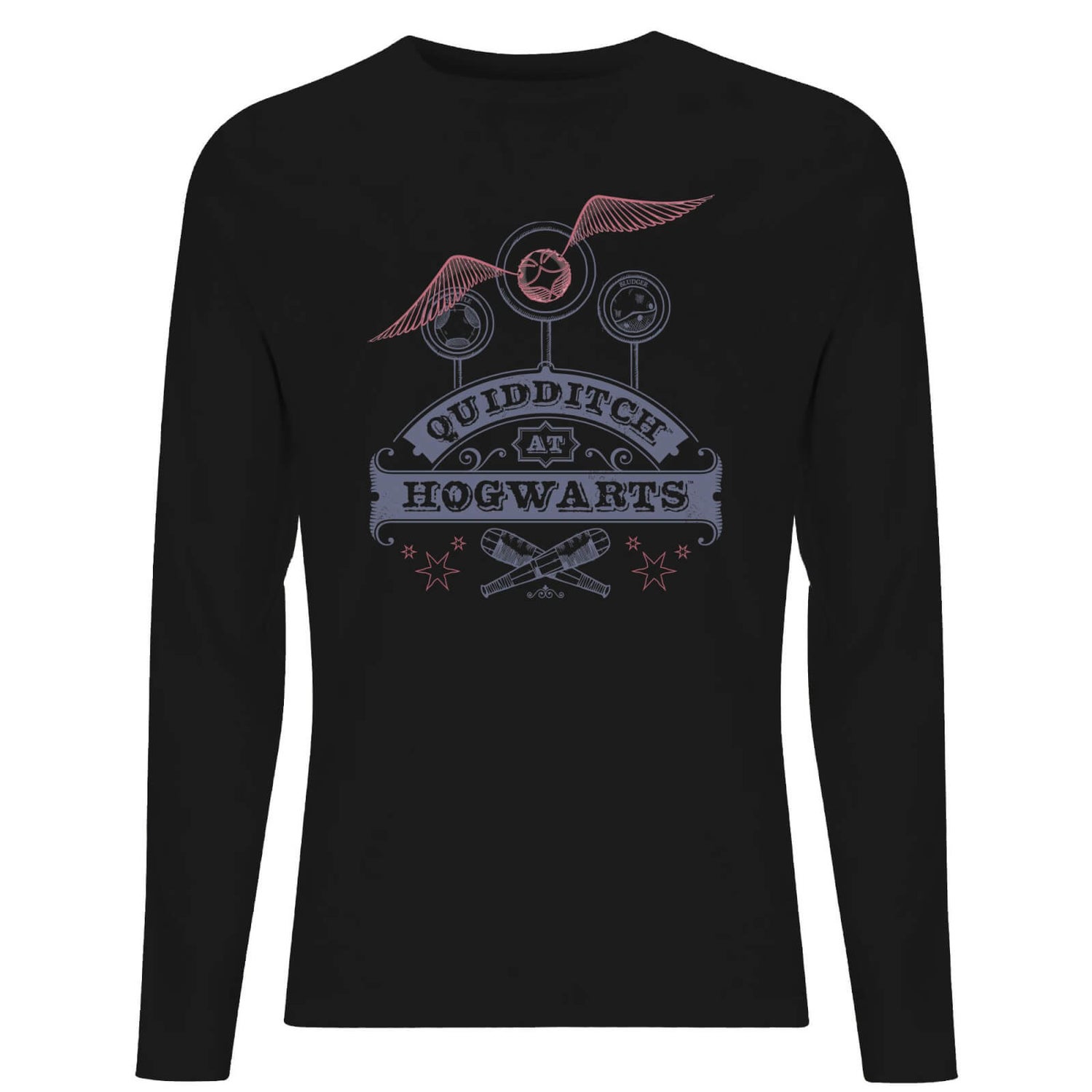 Harry Potter Quidditch At Hogwarts Men's Long Sleeve T-Shirt - Black