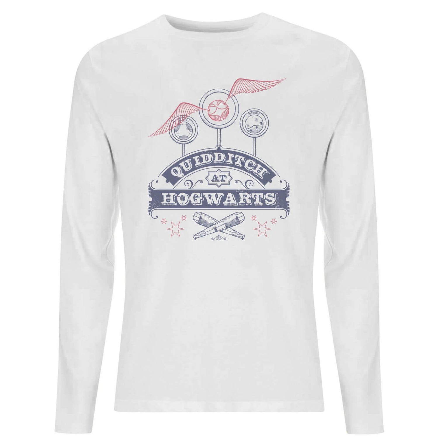 Harry Potter Quidditch At Hogwarts Men's Long Sleeve T-Shirt - White