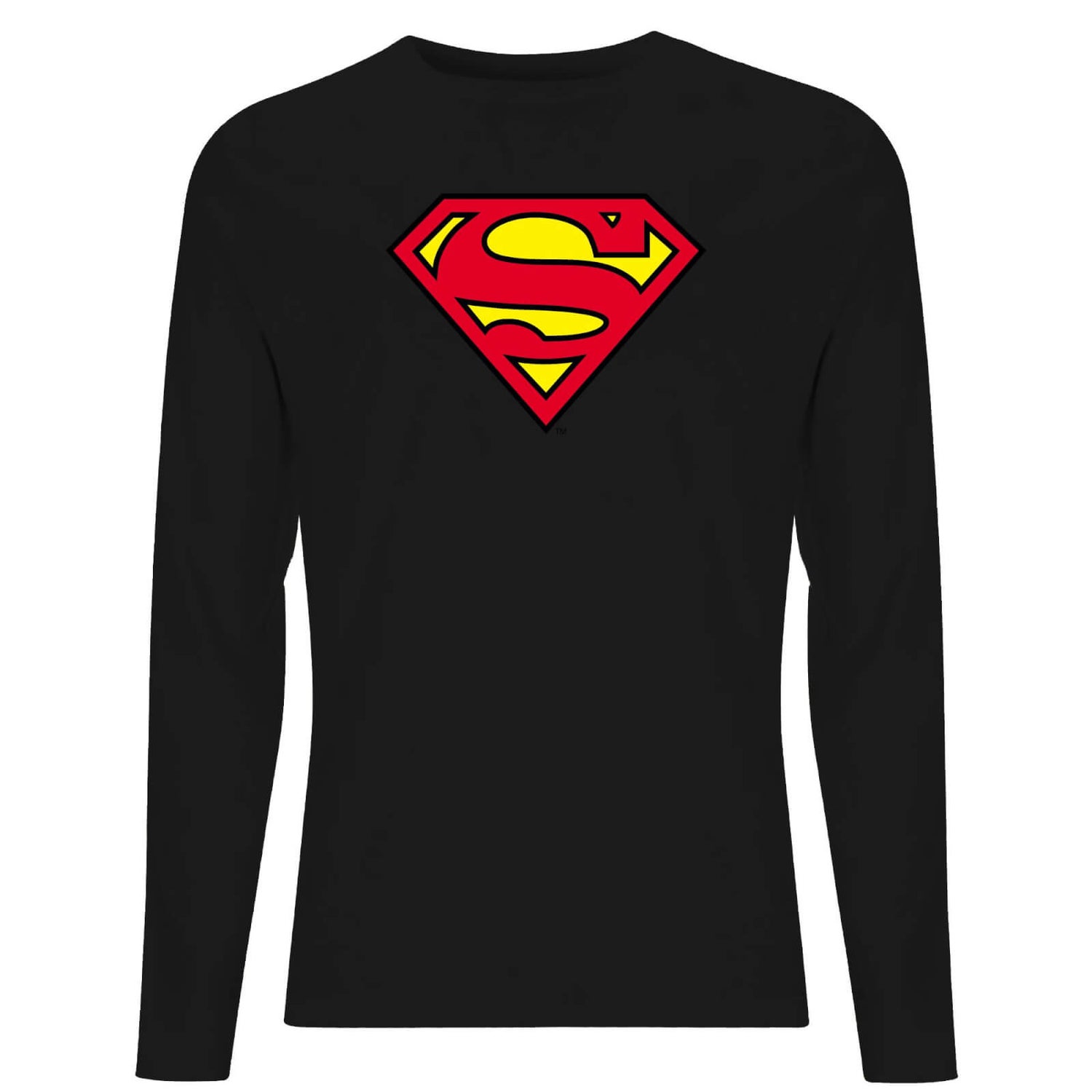 Official Superman Shield Men's Long Sleeve T-Shirt - Black