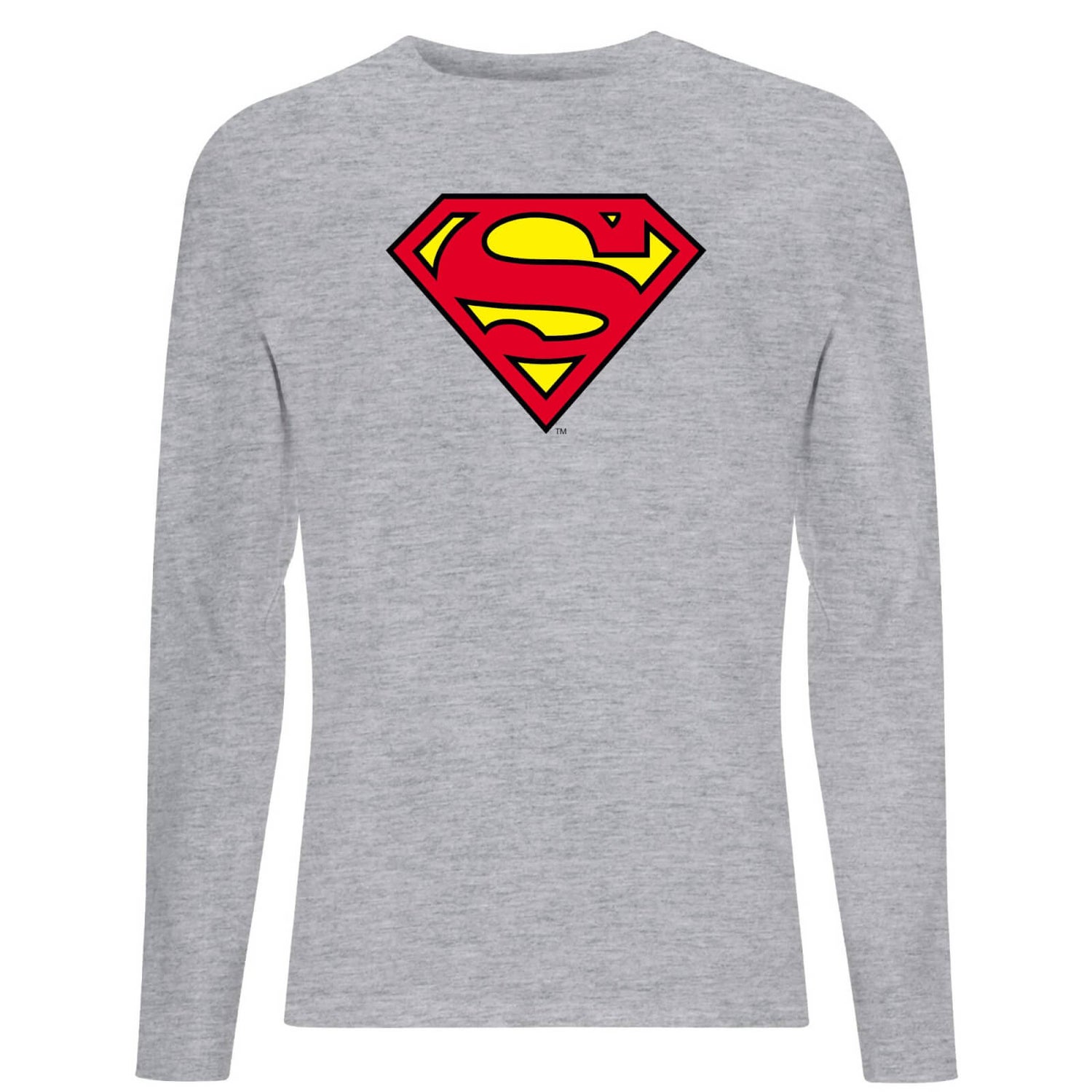 Official Superman Shield Men's Long Sleeve T-Shirt - Grey