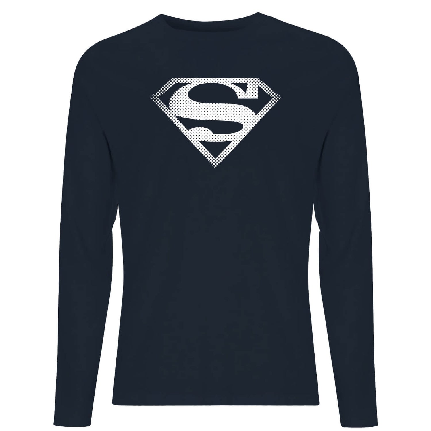 Superman Spot Logo Men's Long Sleeve T-Shirt - Navy