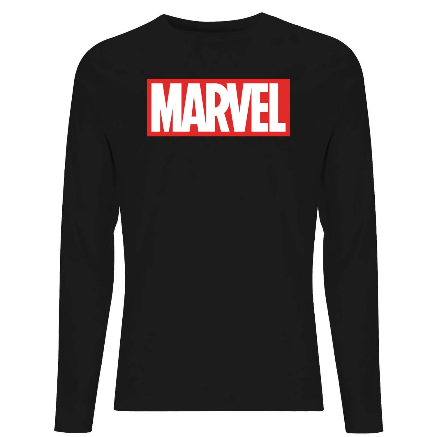 Marvel Logo Men's Long Sleeve T-Shirt - Black