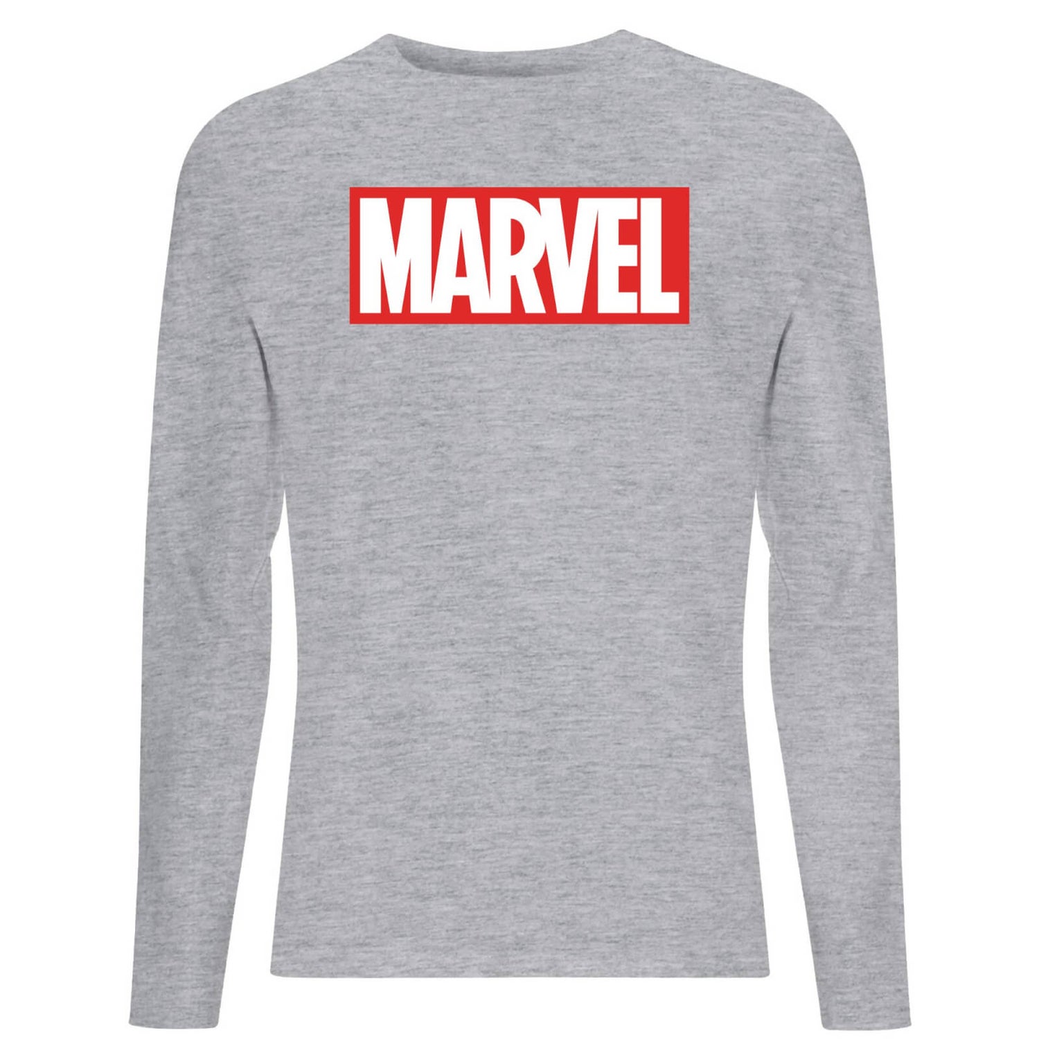 Marvel Logo Long Sleeve T-Shirt - Grey Clothing Zavvi UK
