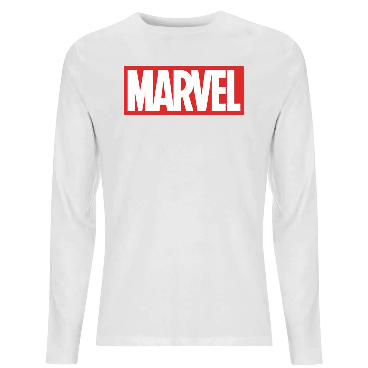 Marvel Logo Men's Long Sleeve T-Shirt - White