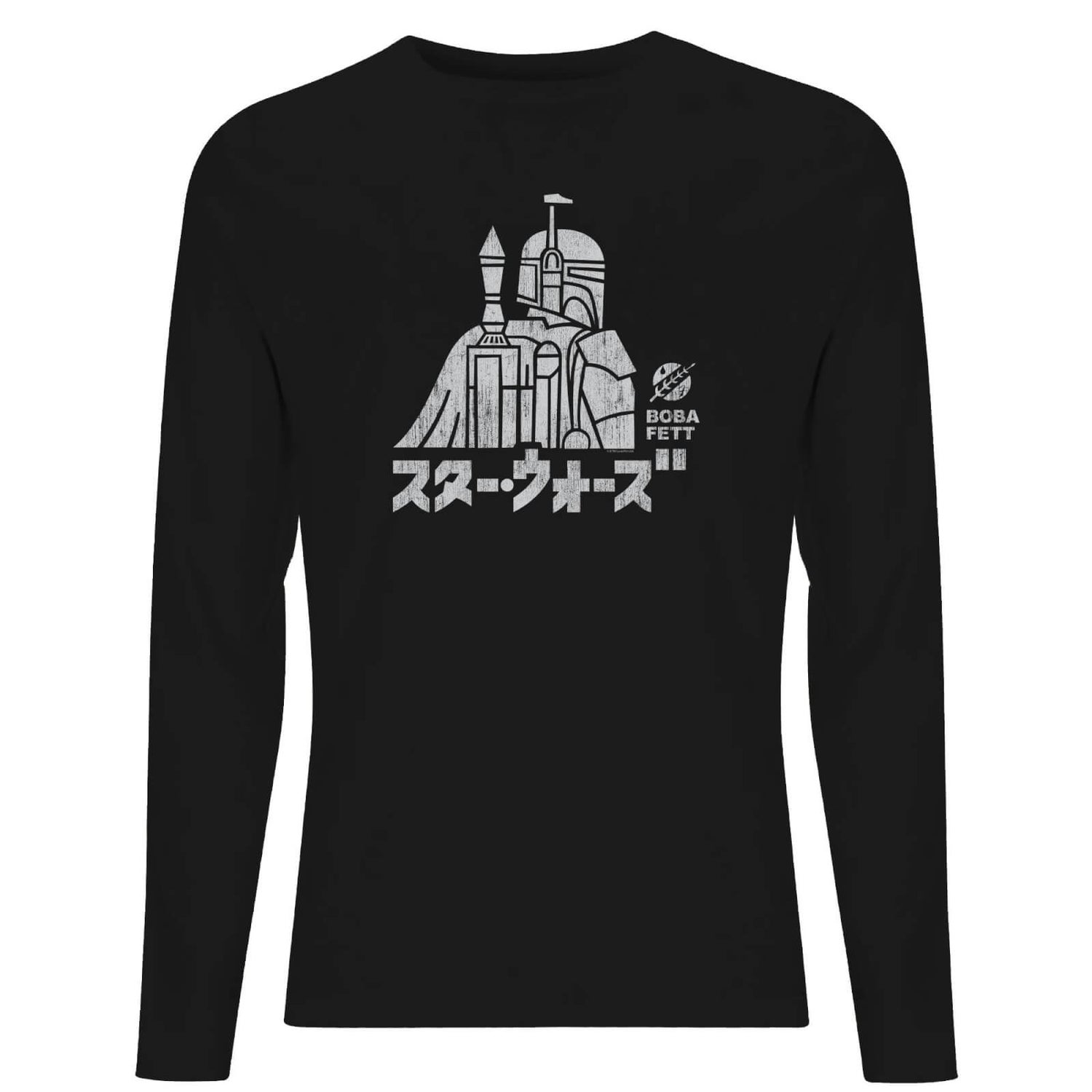 Camiseta de manga larga Kana Boba Fett para hombre de Star Wars - Negro