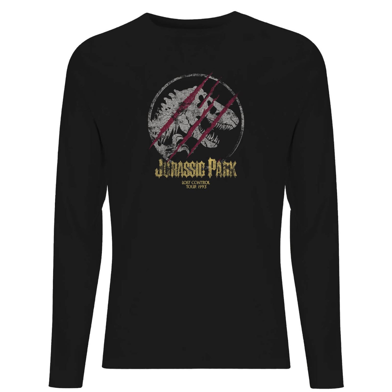 Jurassic Park Lost Control Men's Long Sleeve T-Shirt - Black