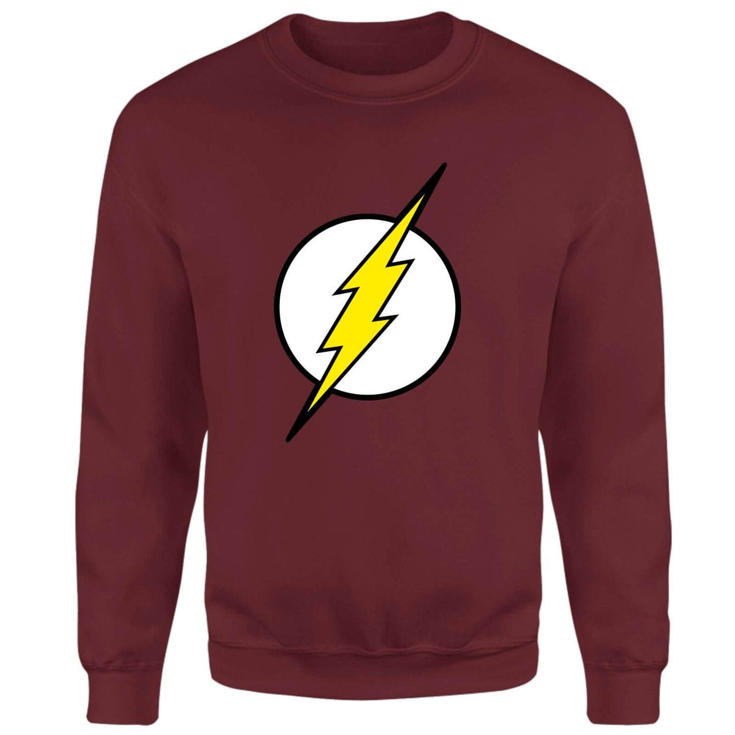 Justice League Flash Logo Sweatshirt - Burgundy - L - Burgundy