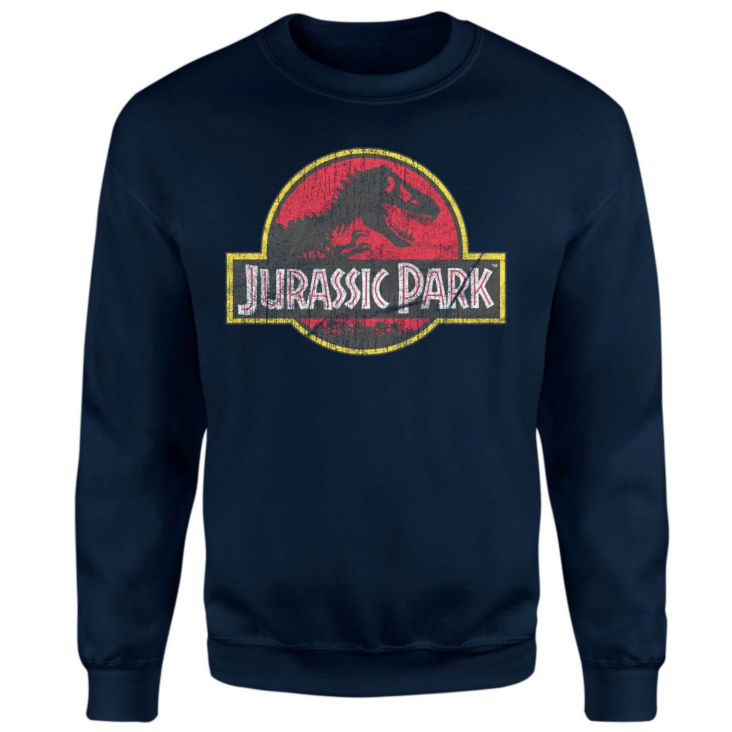 Jurassic Park Logo Vintage Sweatshirt - Navy
