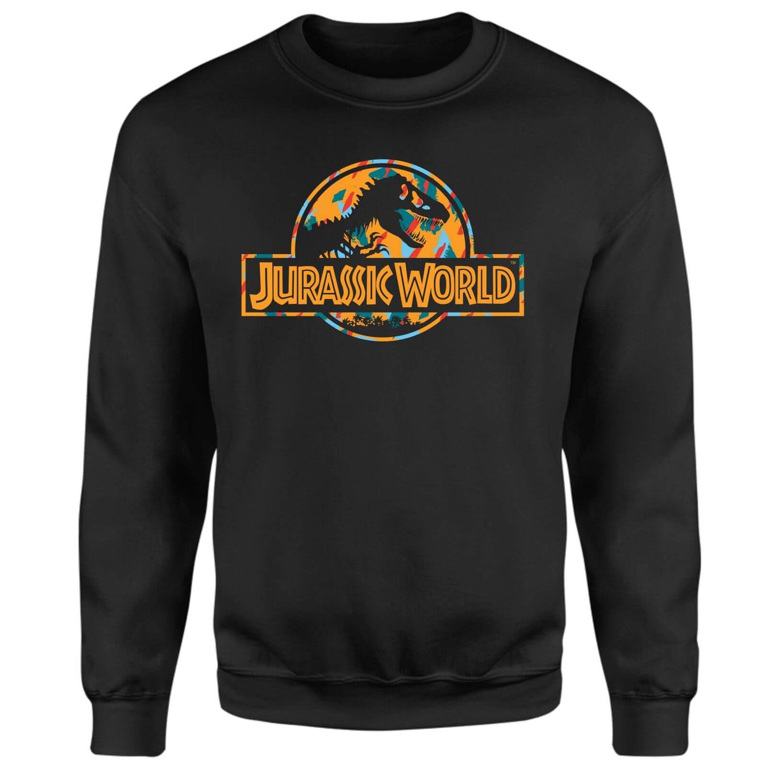 Jurassic Park Logo Tropical Sweatshirt - Black