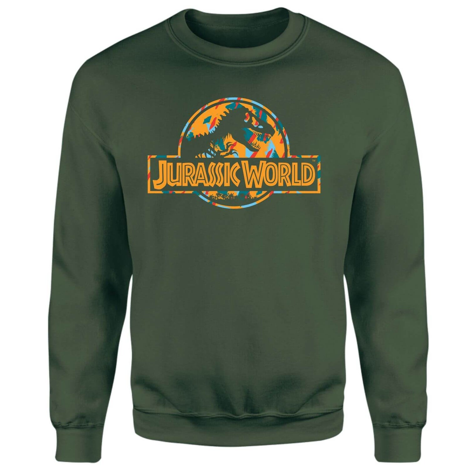 Jurassic Park Logo Tropical Sweatshirt - Green