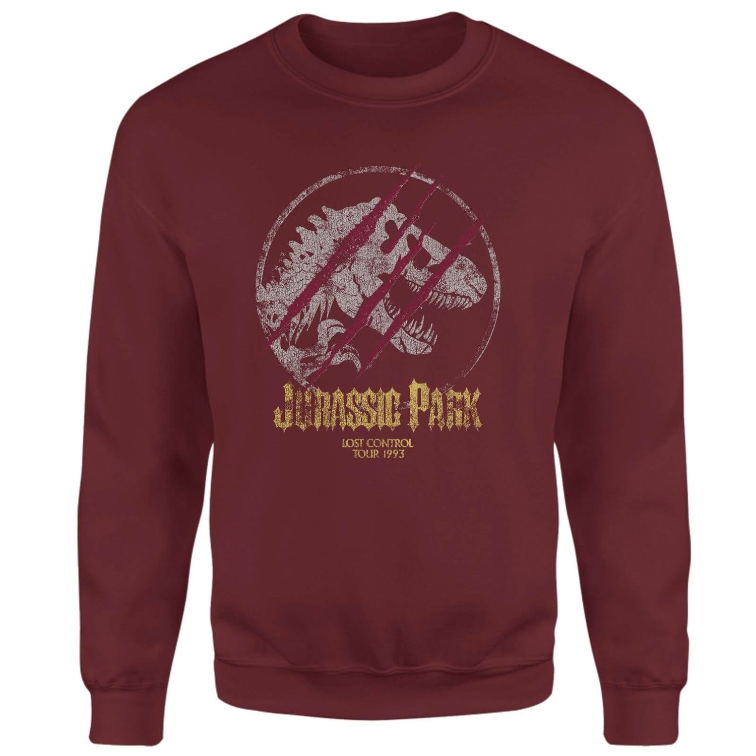 Jurassic Park Lost Control Sweatshirt - Burgundy