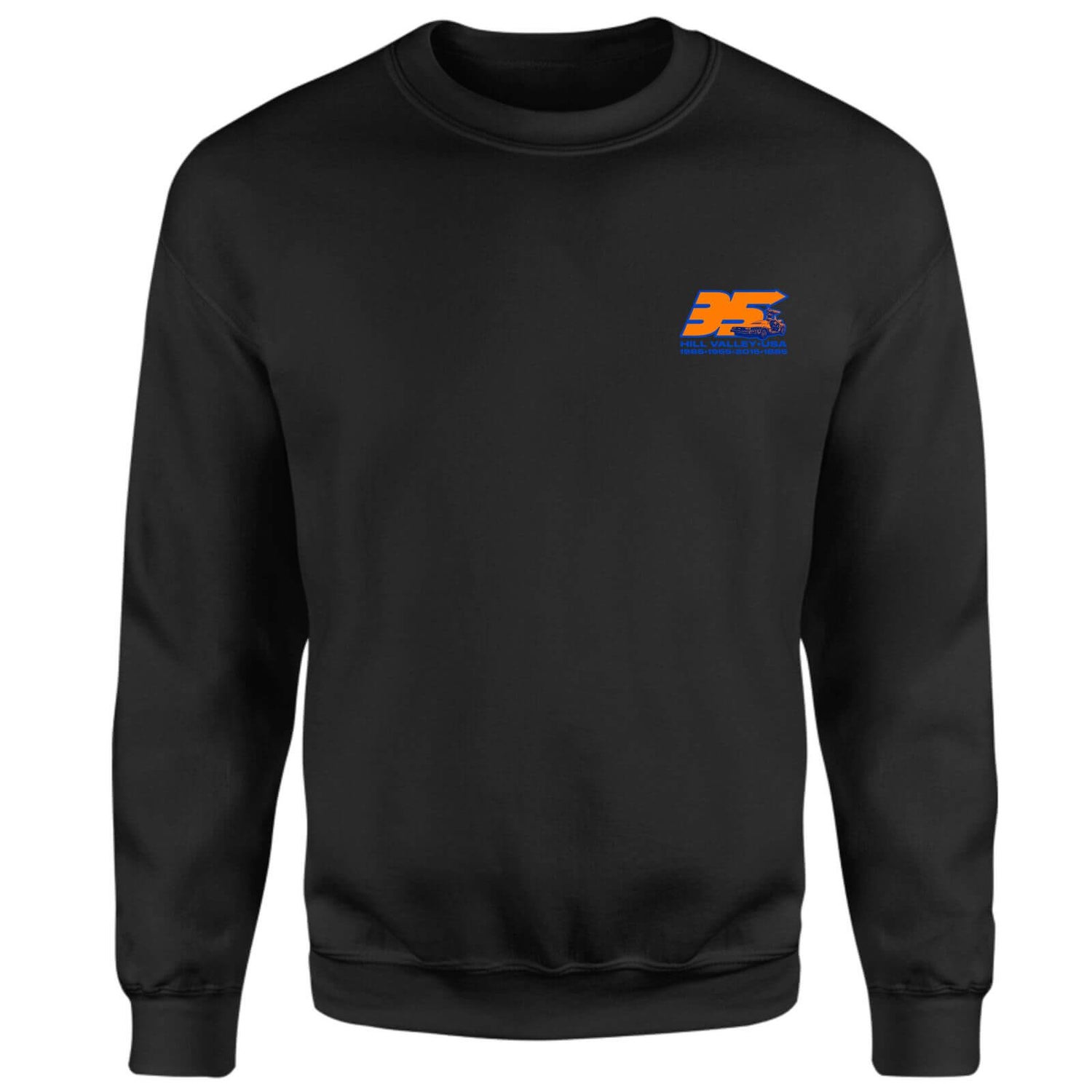 Back To The Future 35 Hill Valley Front Sweatshirt - Black