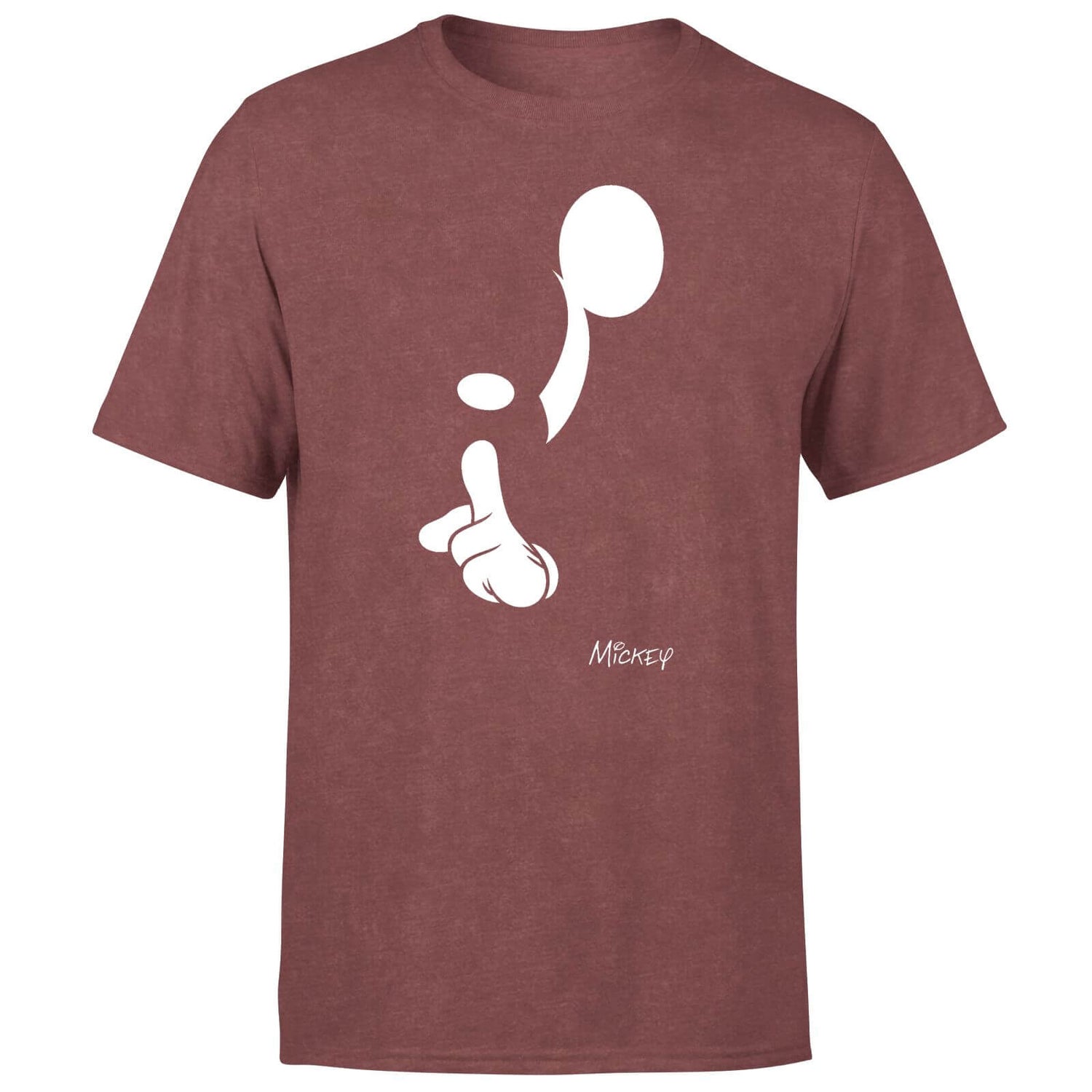 Shush Men's T-Shirt - Burgundy Acid Wash