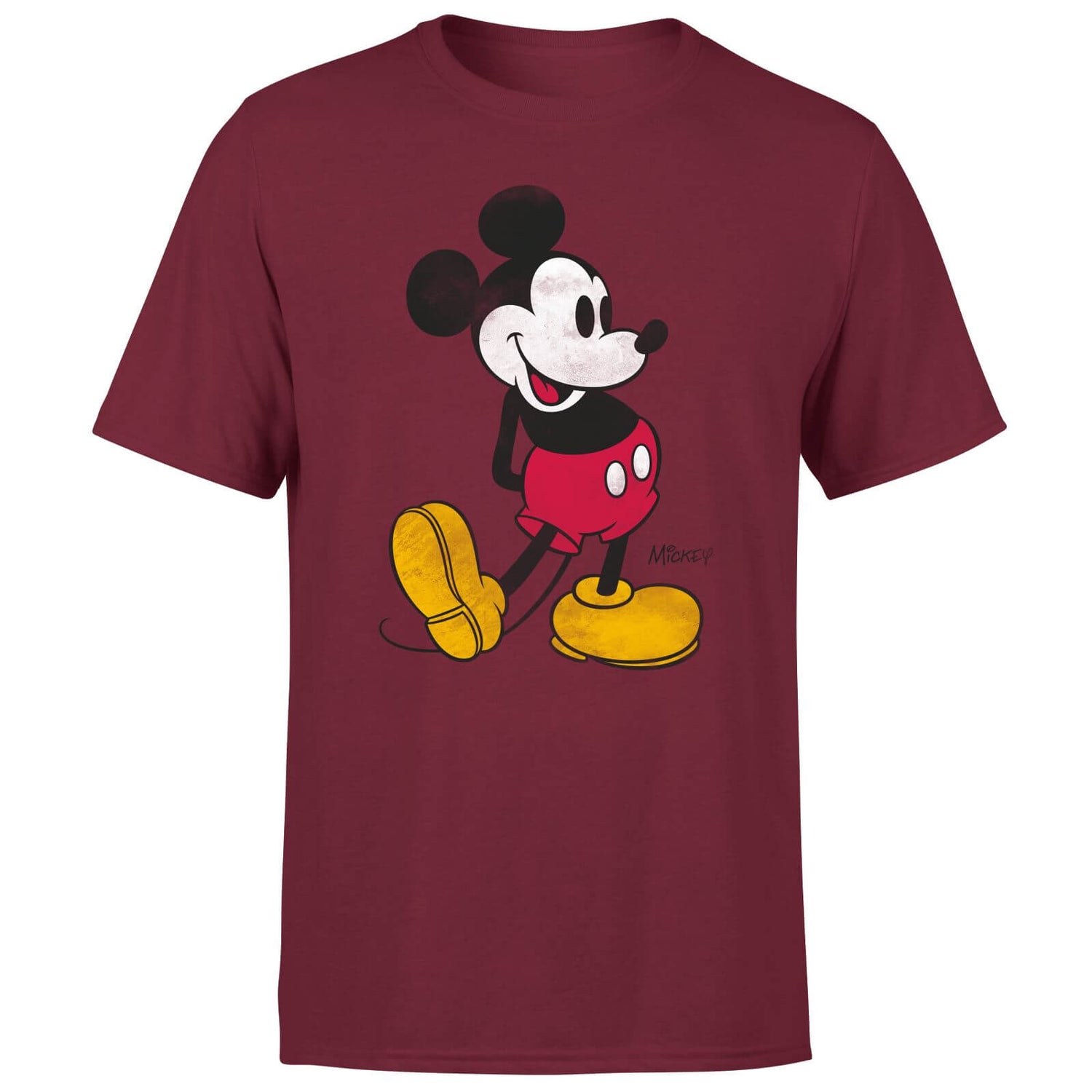 Mickey Mouse Classic Kick Men's T-Shirt - Burgundy