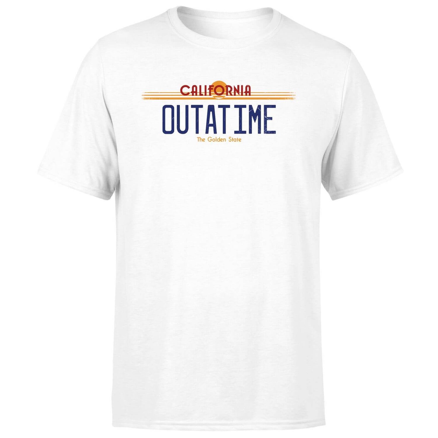 Back To The Future Outatime Plate Men's T-Shirt - White