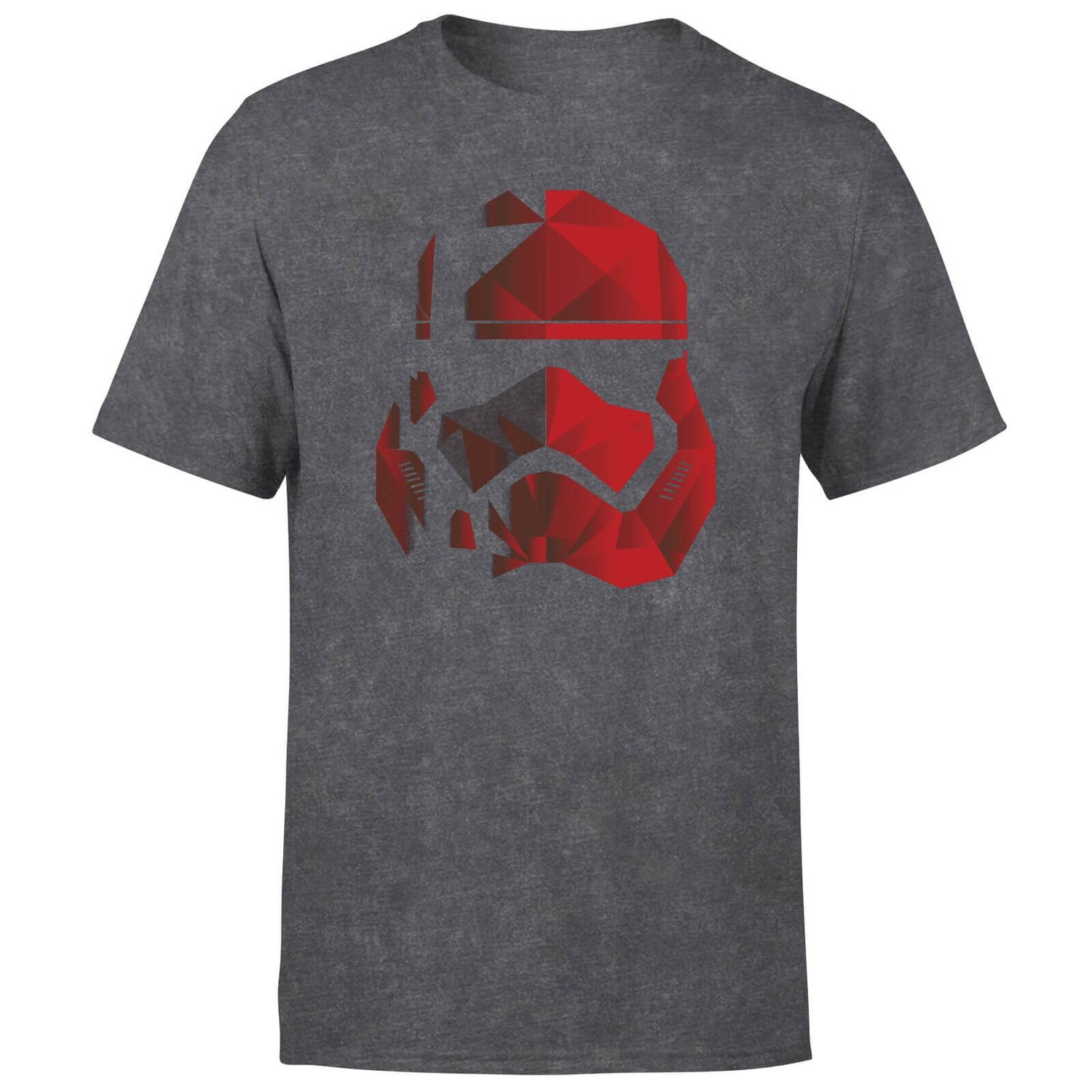 Jedi Cubist Trooper Helmet Black Men's T-Shirt - Black Acid Wash
