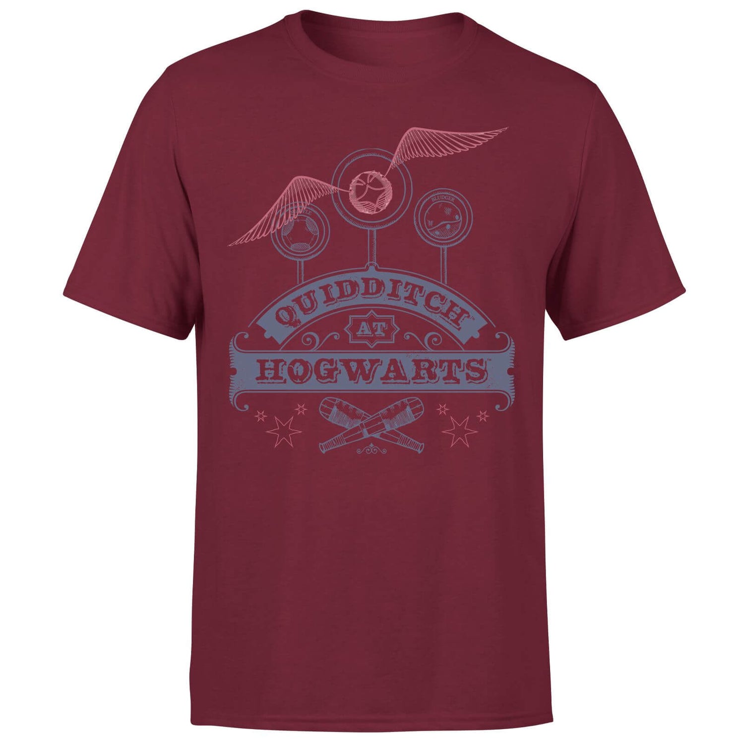 Harry Potter Quidditch At Hogwarts Men's T-Shirt - Burgundy