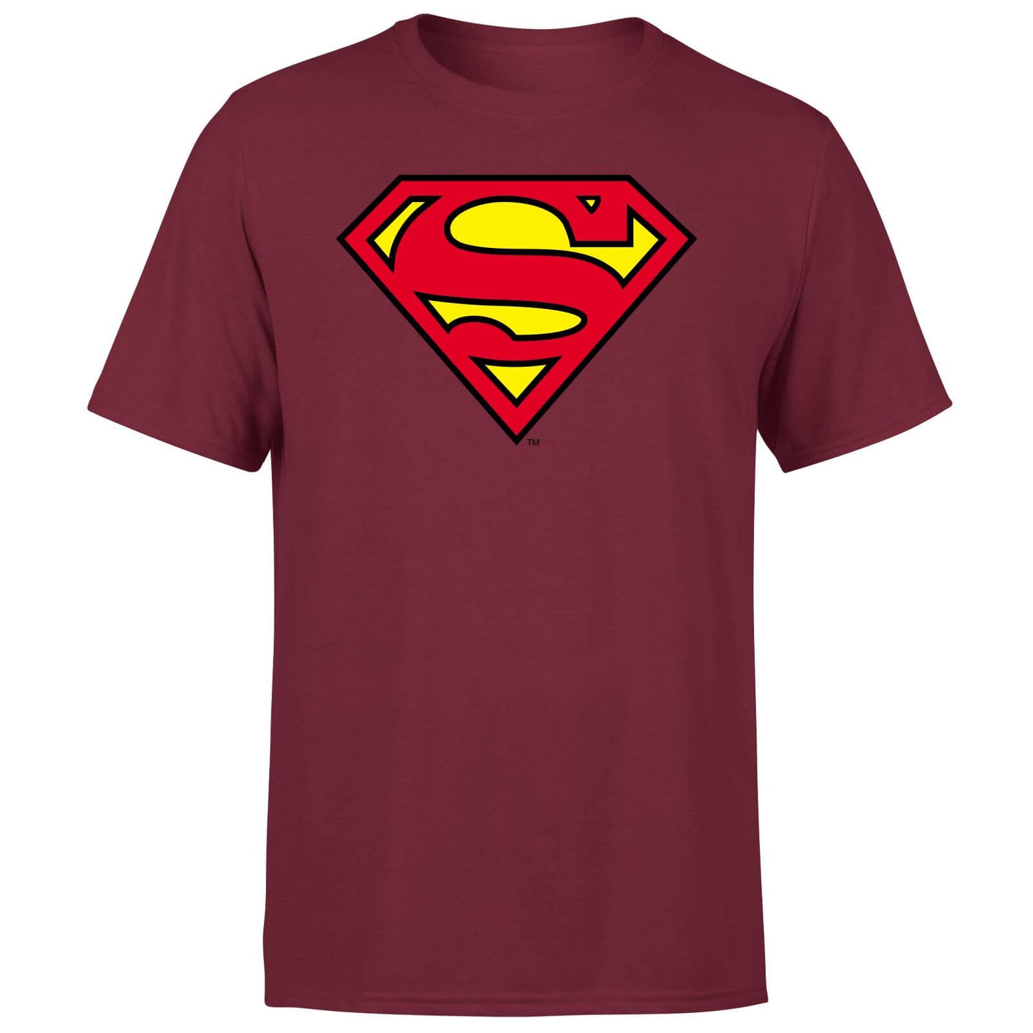 Official Superman Shield Men's T-Shirt - Burgundy