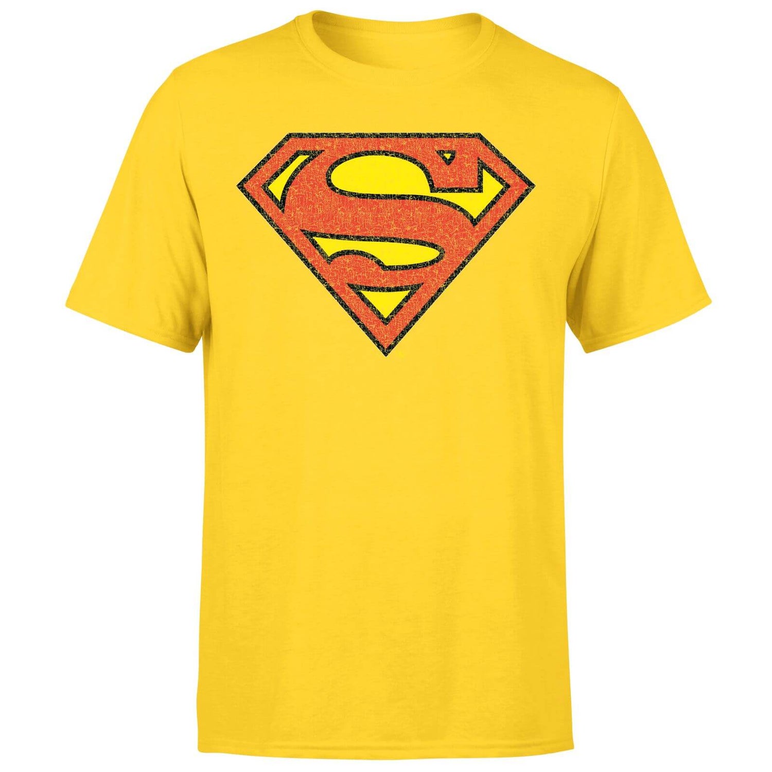 Official Superman Crackle Logo Men's T-Shirt - Yellow