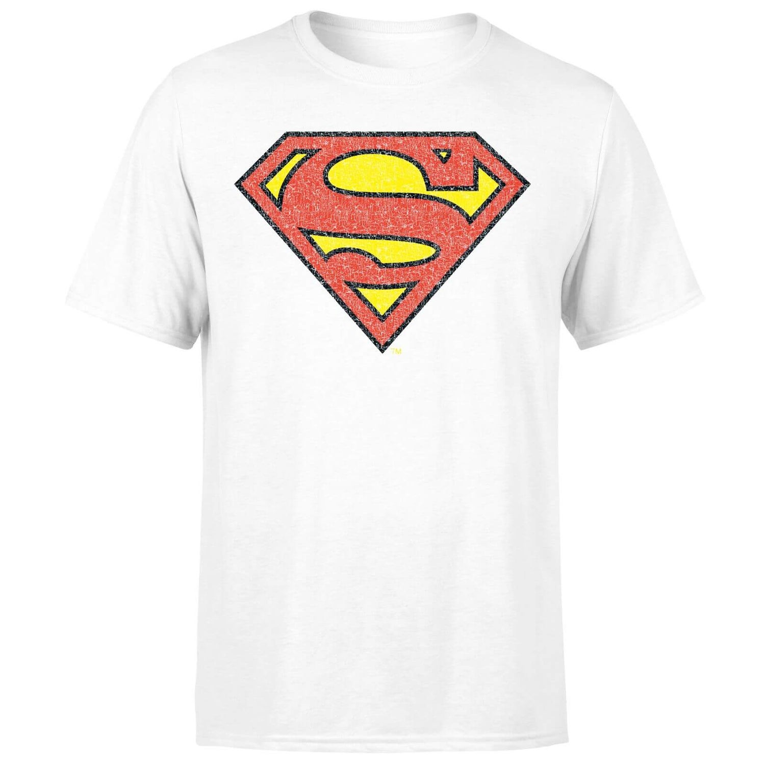 Official Superman Crackle Logo Men's T-Shirt - White