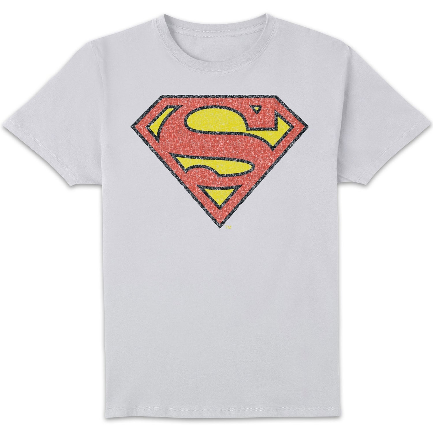 Official Superman Crackle Logo Men's T-Shirt - White