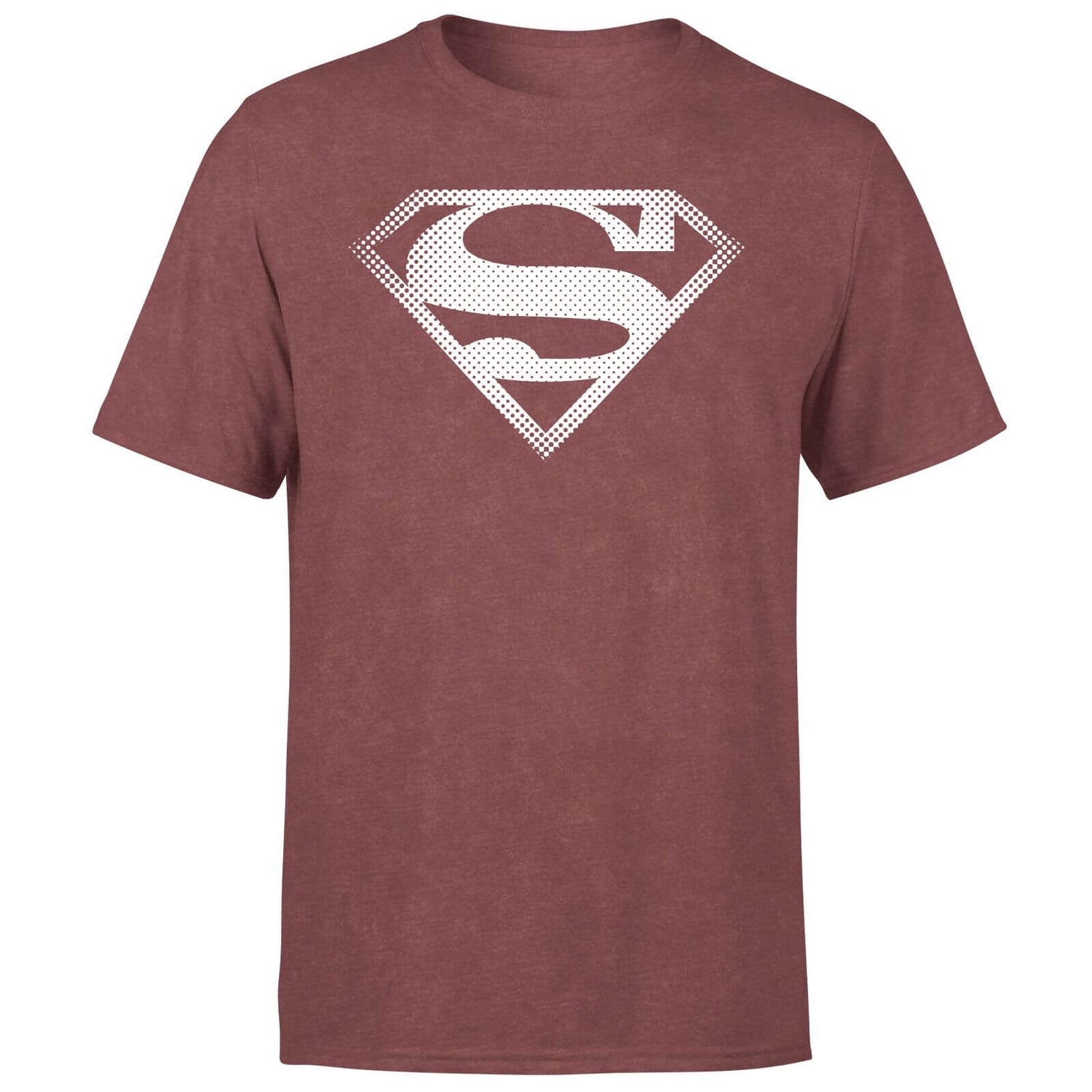 Superman Spot Logo Men's T-Shirt - Burgundy Acid Wash