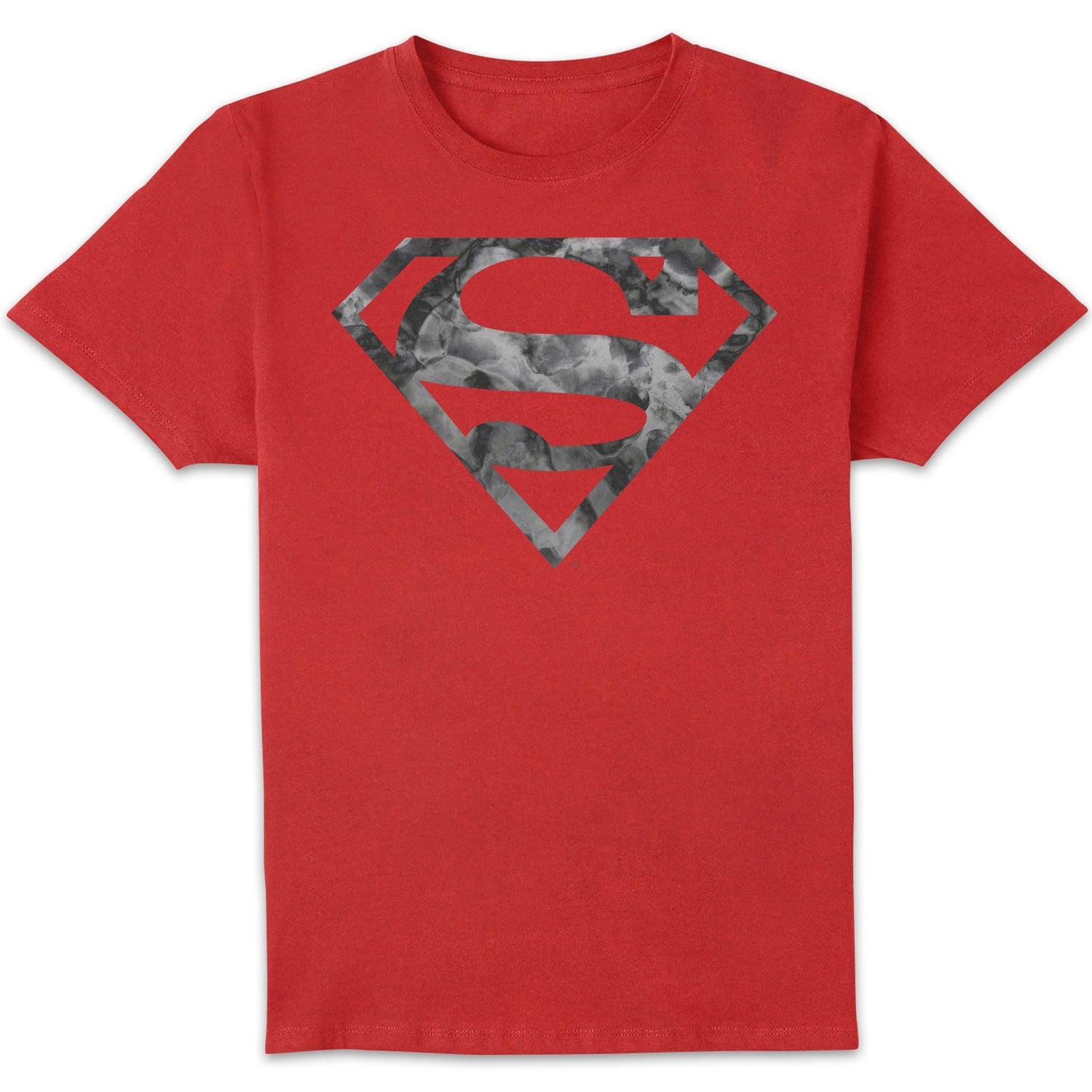 Marble Superman Logo Men's T-Shirt - Red