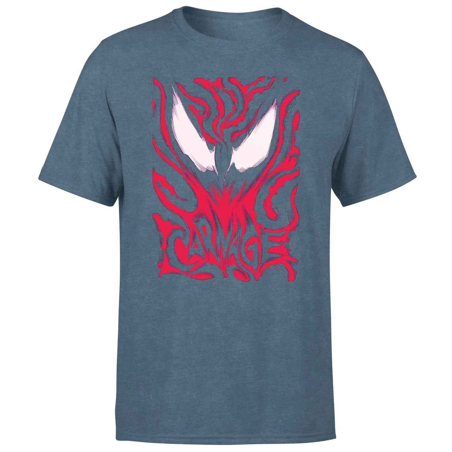 Venom Carnage Men's T-Shirt - Navy Acid Wash