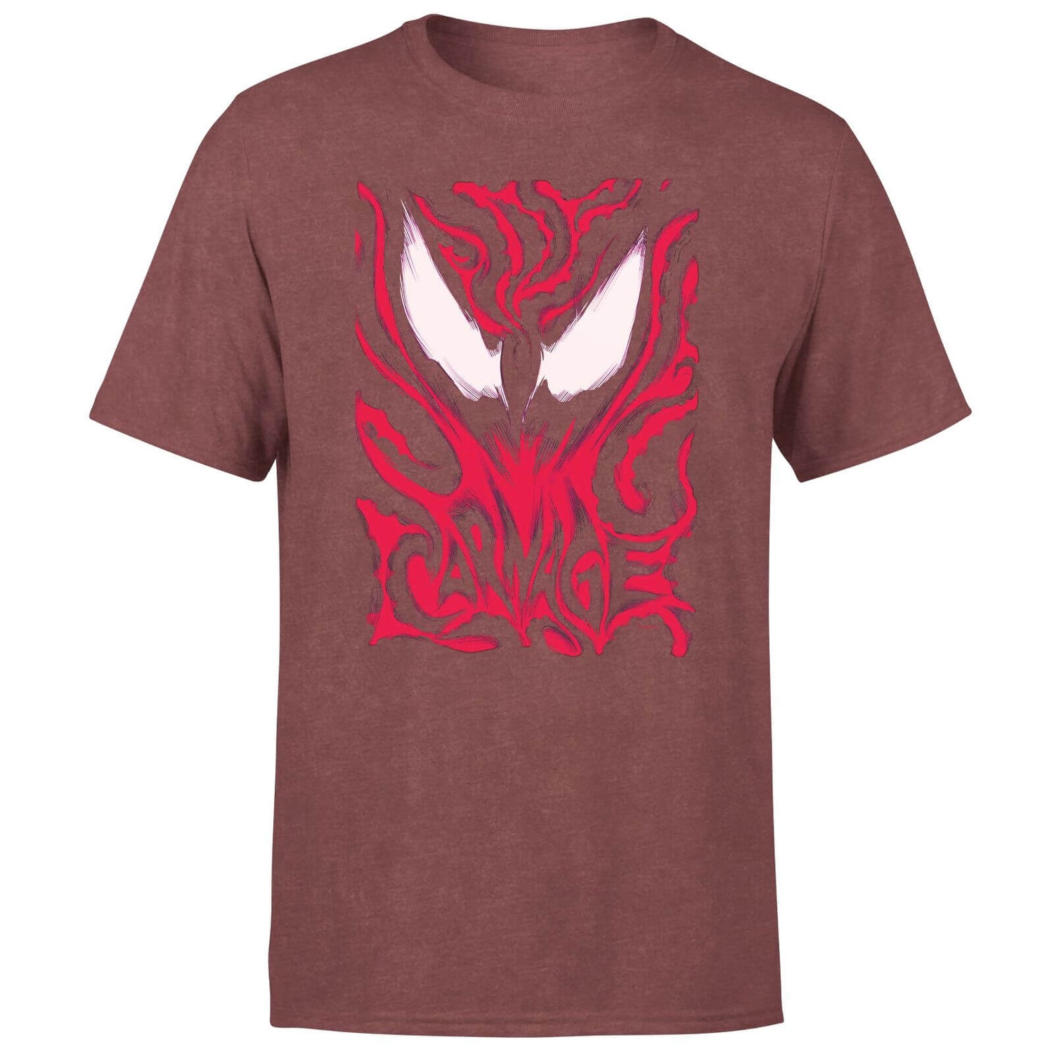 Venom Carnage Men's T-Shirt - Burgundy Acid Wash