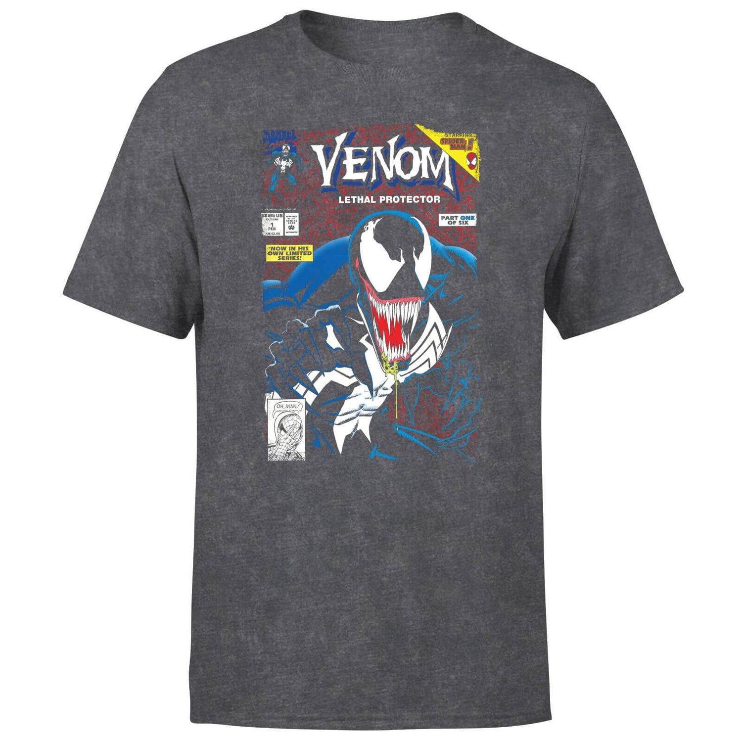 Venom Lethal Protector Men's T-Shirt - Black Acid Wash