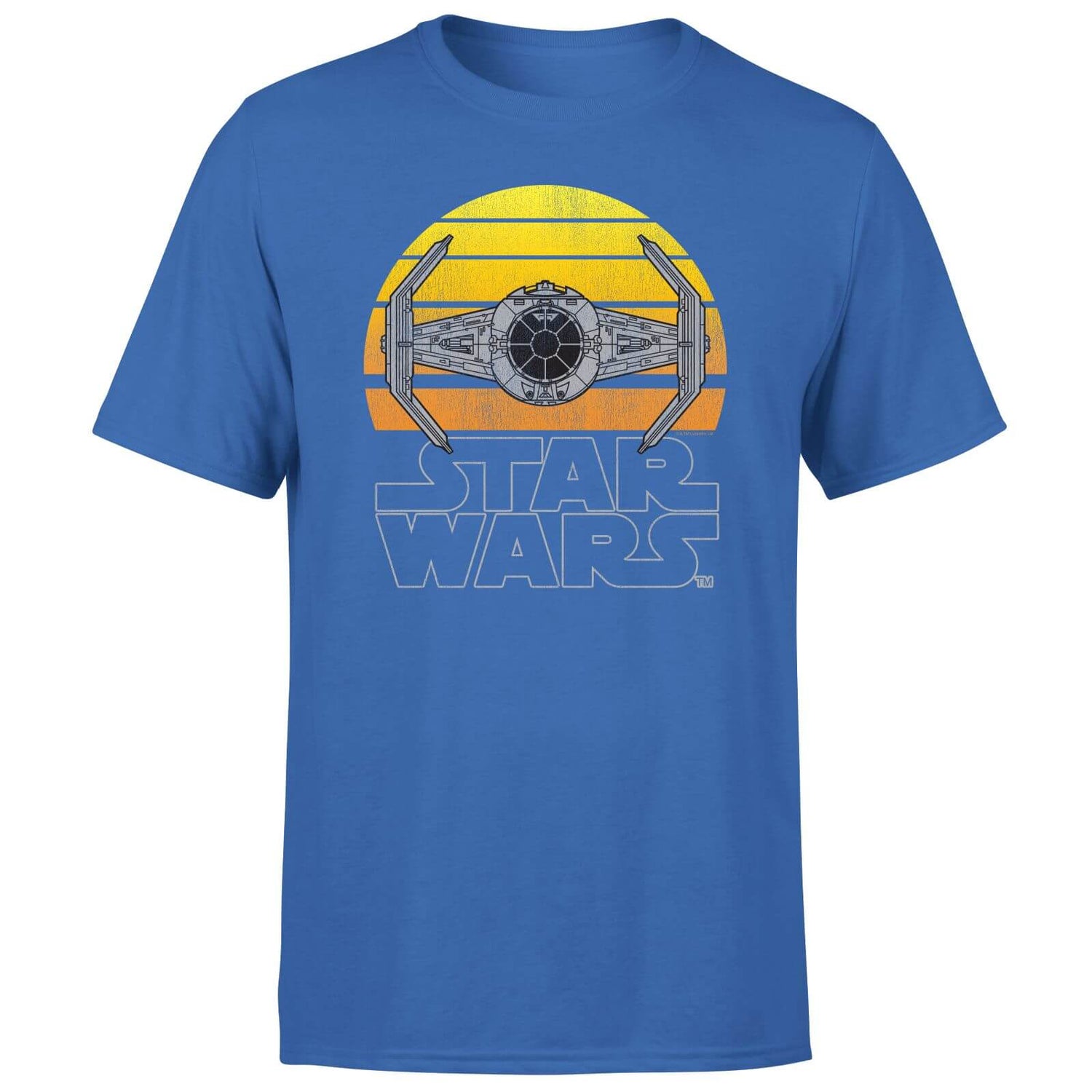 Star Wars Classic Sunset Tie Men's T-Shirt - Blue