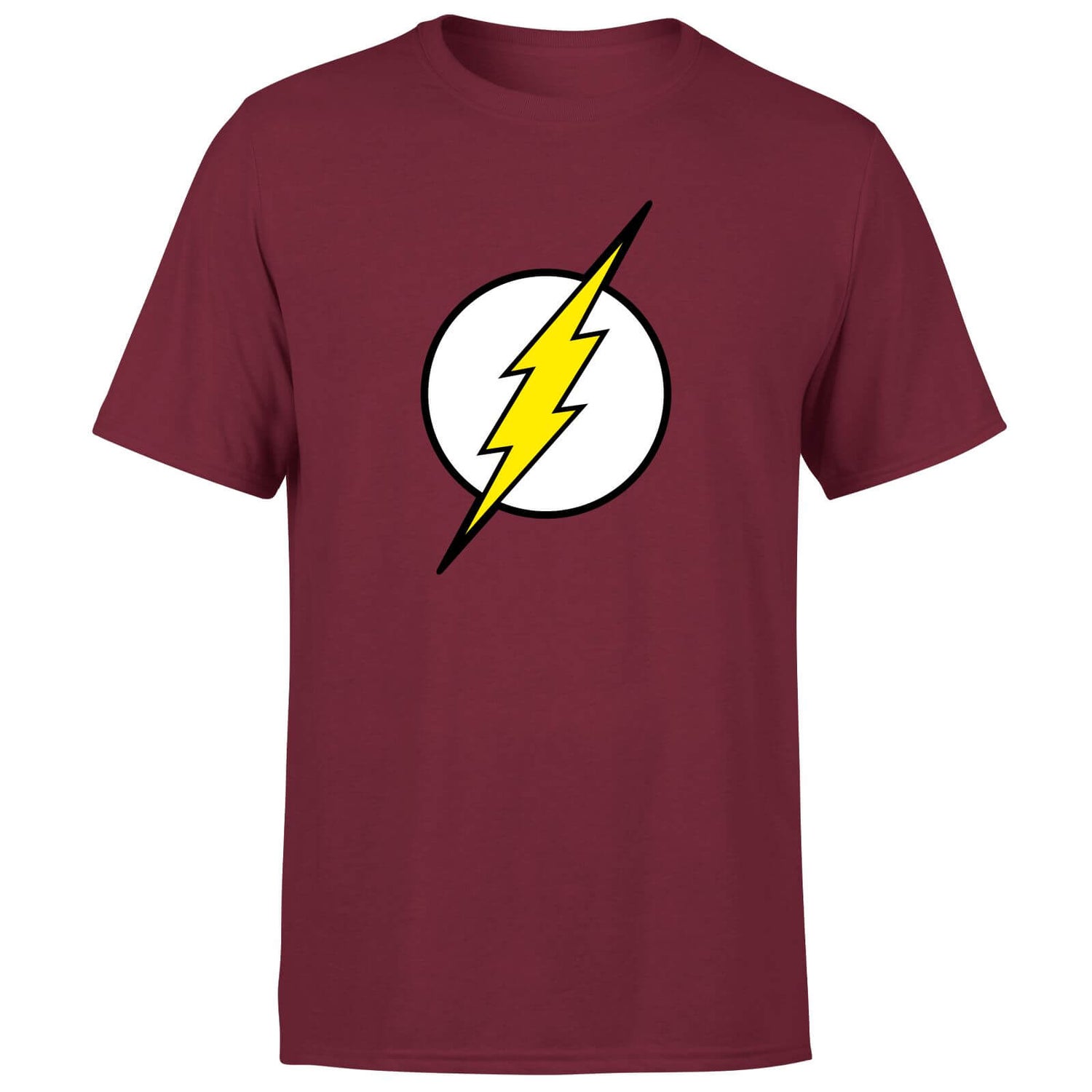 Justice League Flash Logo Men's T-Shirt - Burgundy