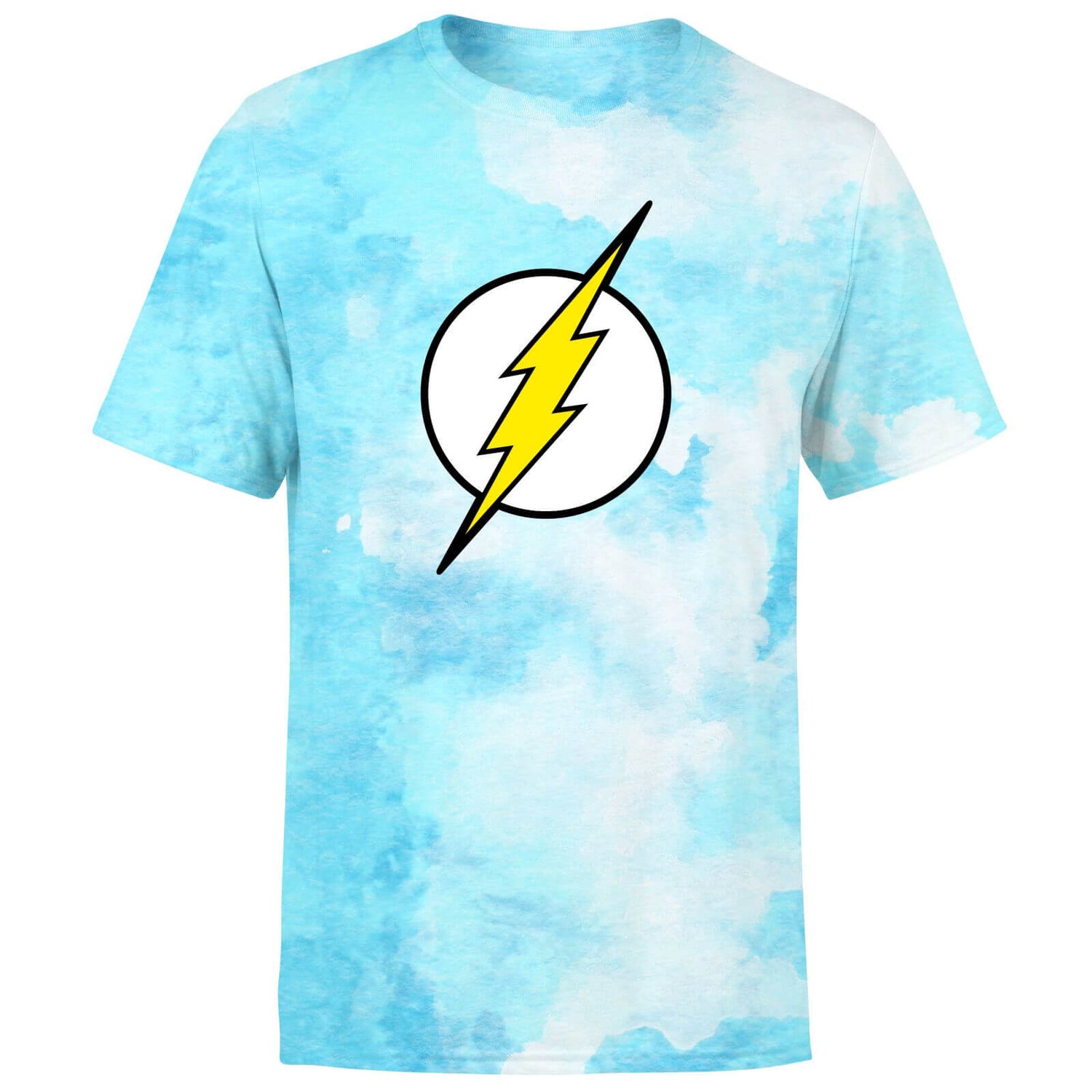 Justice League Flash Logo Men's T-Shirt - Turquoise Tie Dye