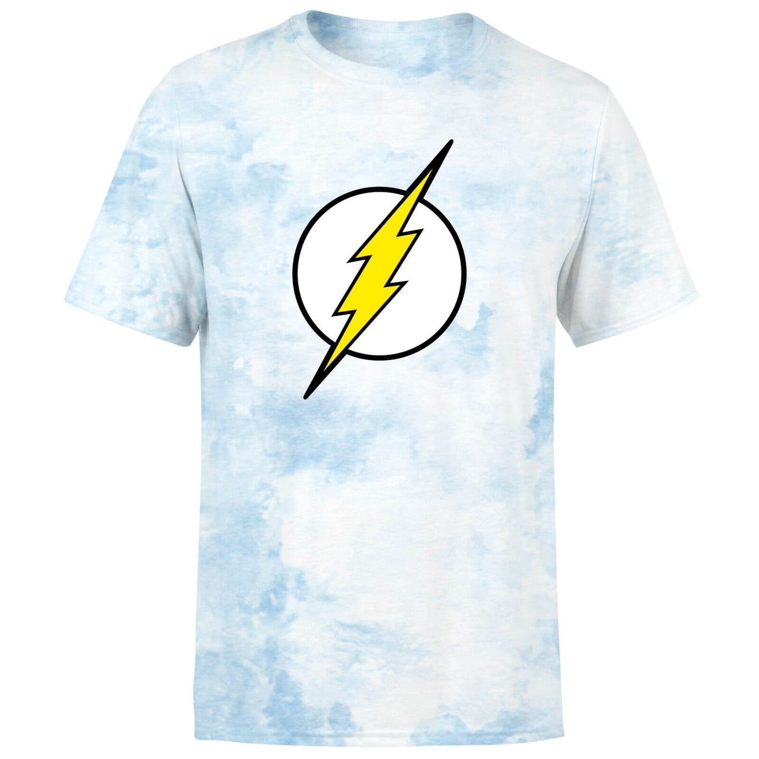 Justice League Flash Logo Men's T-Shirt - Light Blue Tie Dye