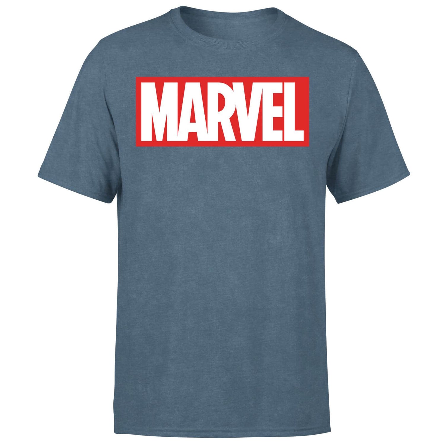 Marvel Logo Men's T-Shirt - Navy Acid Wash