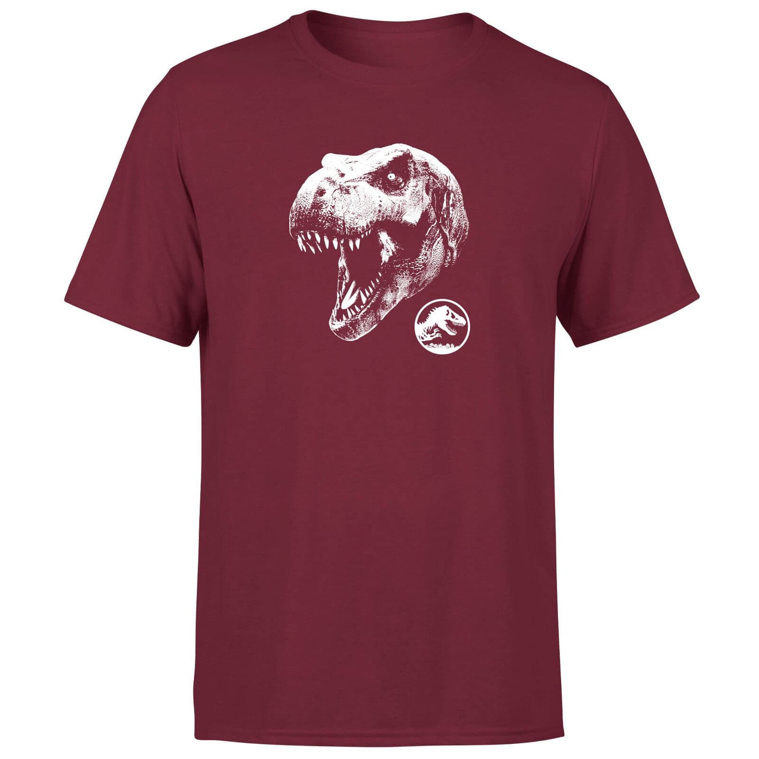 Jurassic Park T Rex Men's T-Shirt - Burgundy