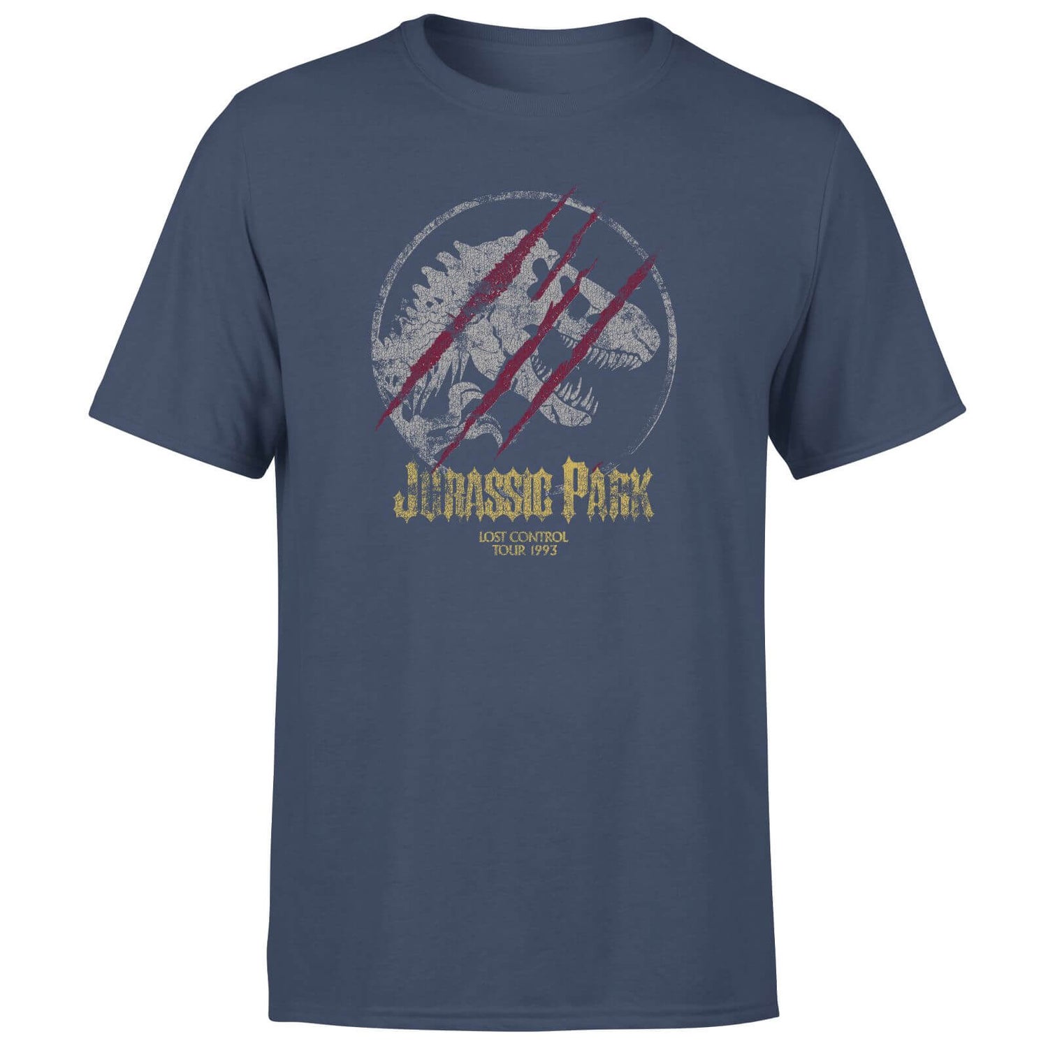Jurassic Park Lost Control Men's T-Shirt - Navy