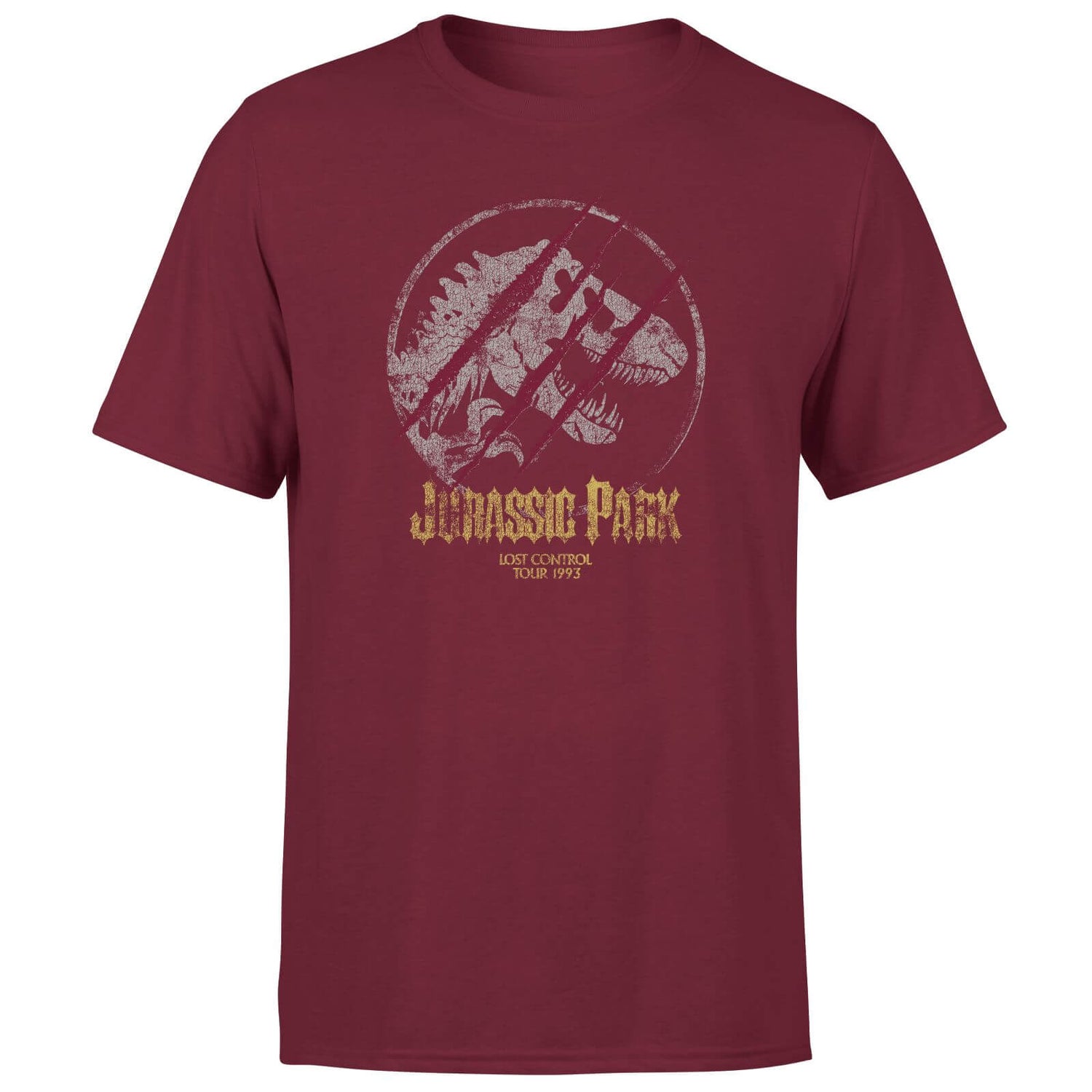 Jurassic Park Lost Control Men's T-Shirt - Burgundy
