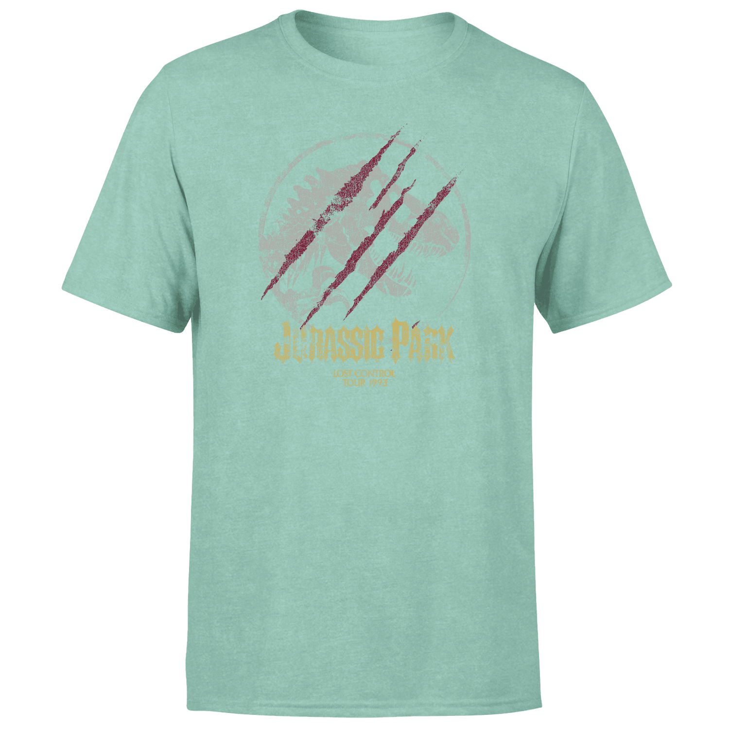 Jurassic Park Lost Control Men's T-Shirt - Mint Acid Wash