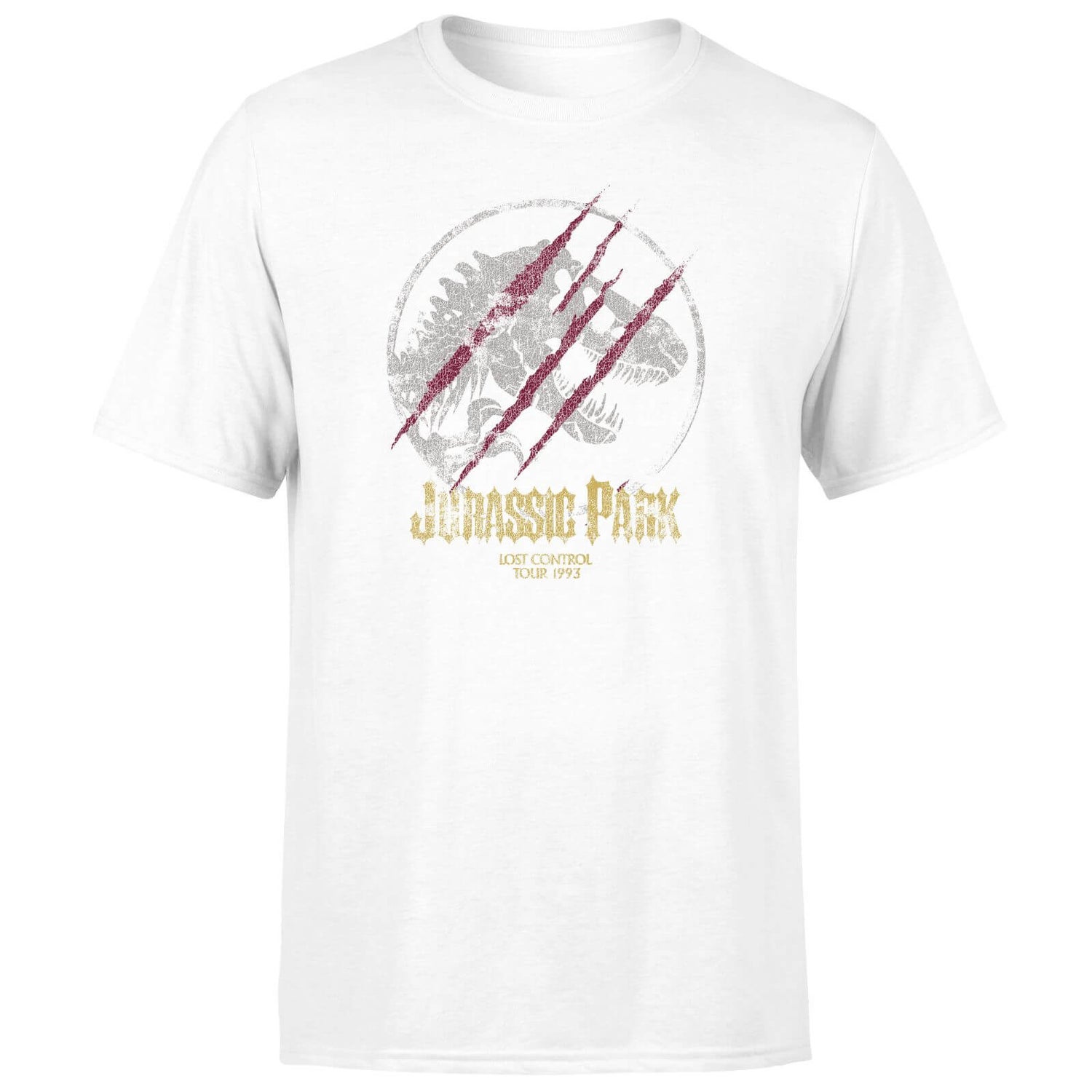Jurassic Park Lost Control Men's T-Shirt - White