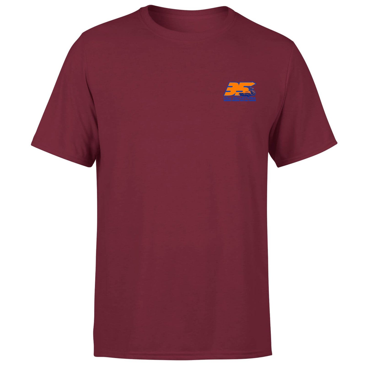 Back To The Future 35 Hill Valley Front Men's T-Shirt - Burgundy