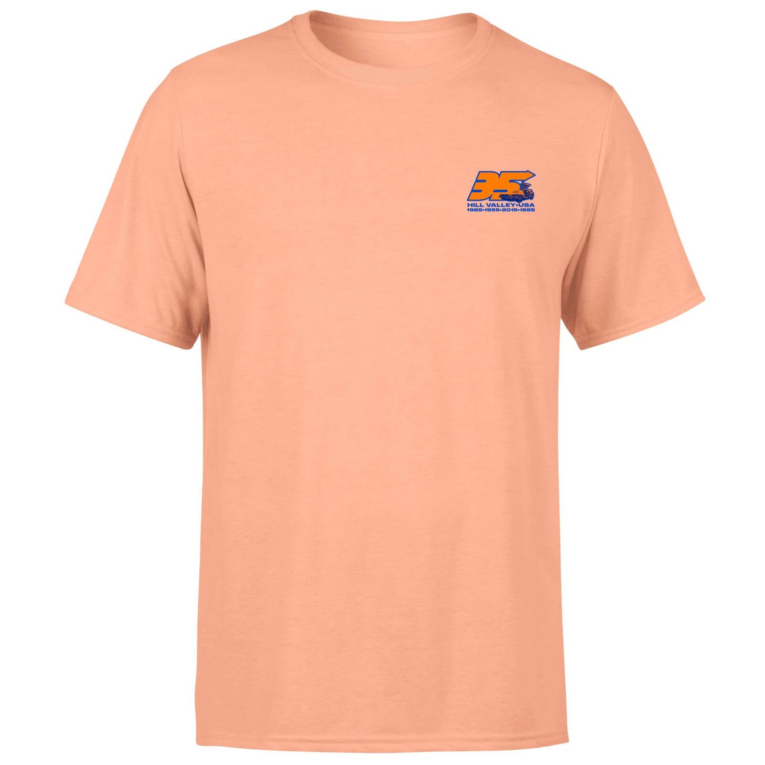 Back To The Future 35 Hill Valley Front Men's T-Shirt - Coral