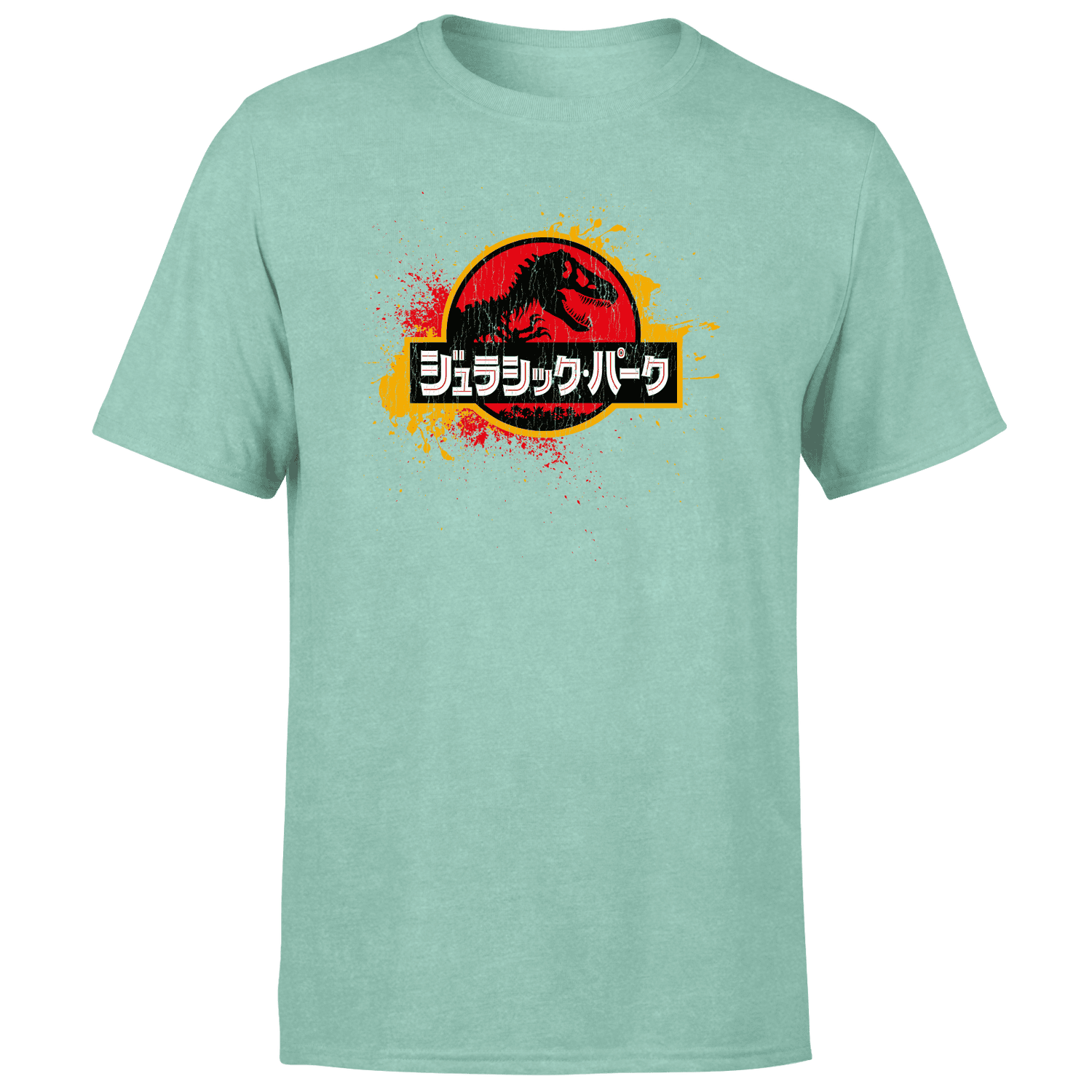 Jurassic Park Men's T-Shirt - Mint Acid Wash