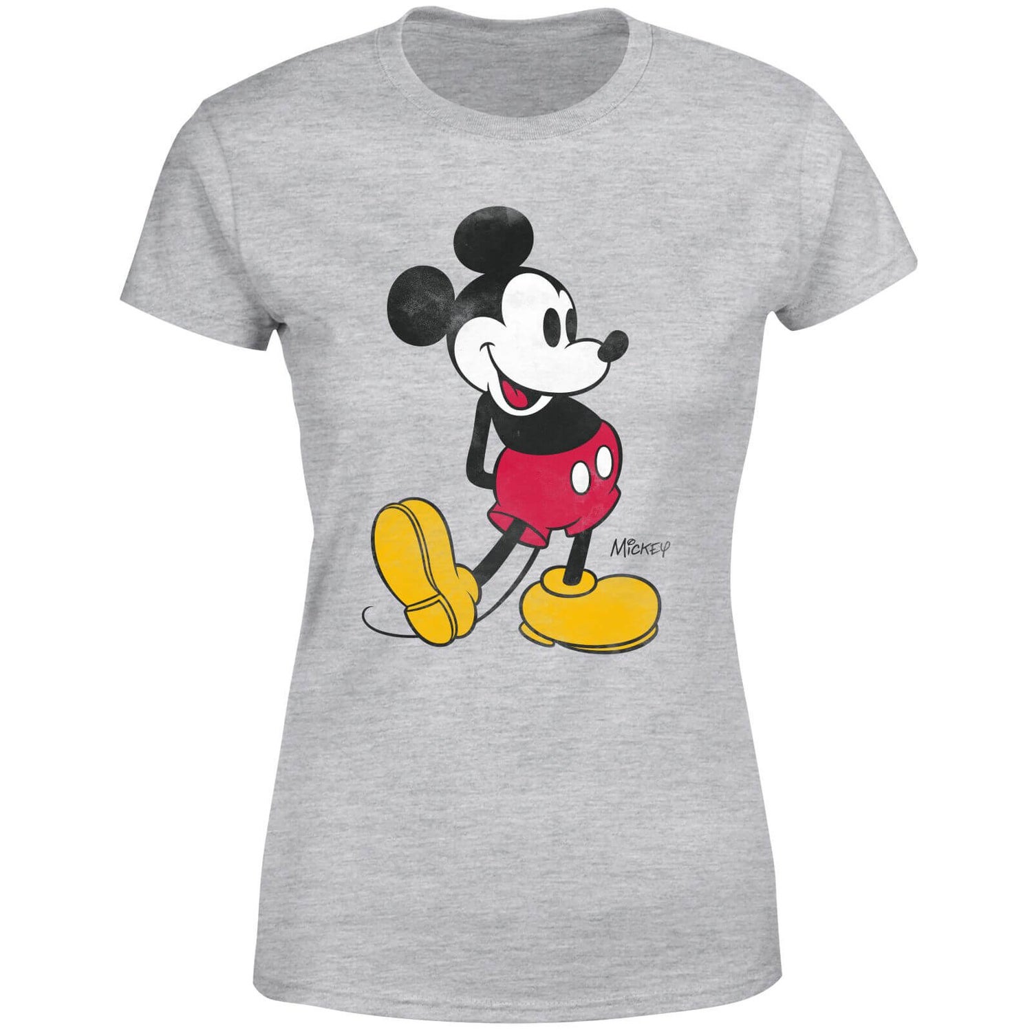 Disney Mickey Mouse Classic Kick Women's T-Shirt - Grey