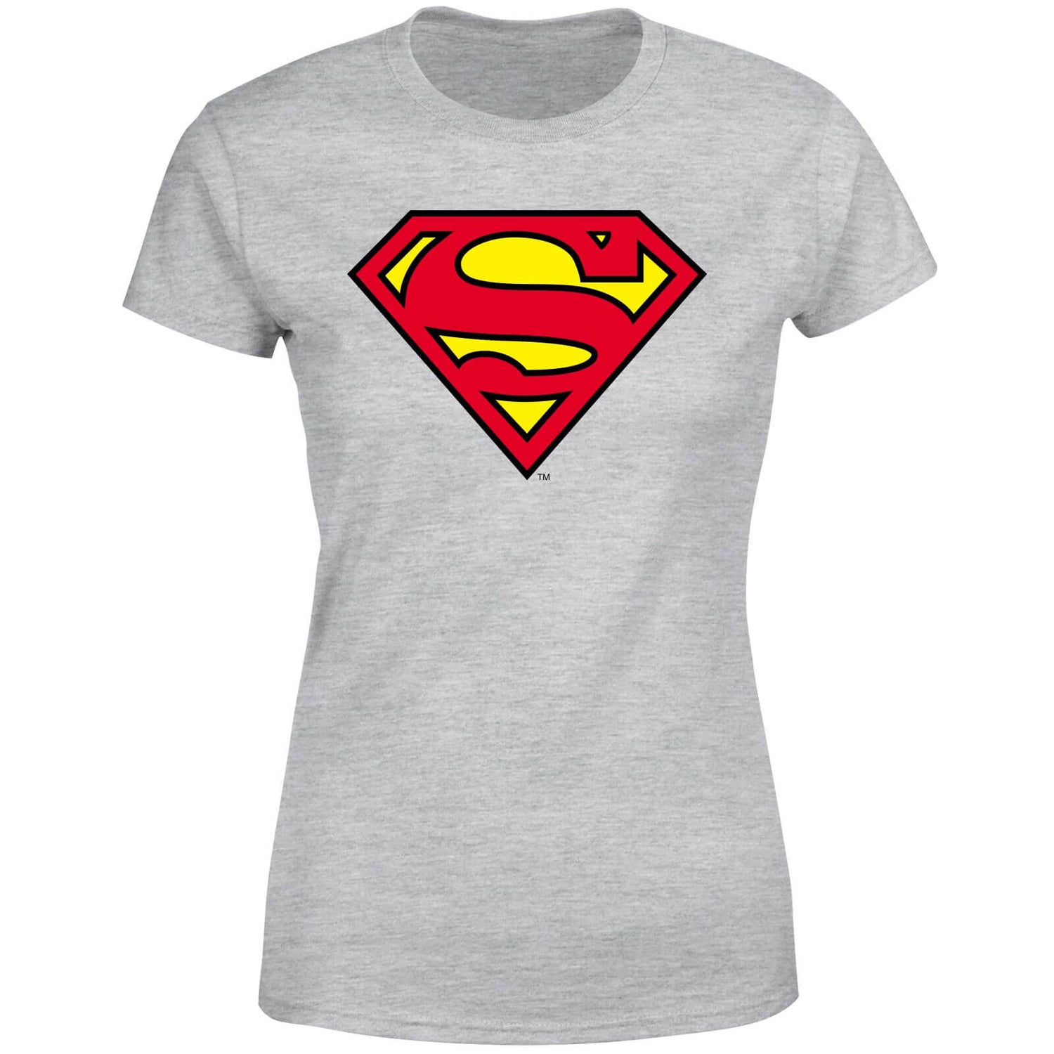 Official Superman Shield Women's T-Shirt - Grey