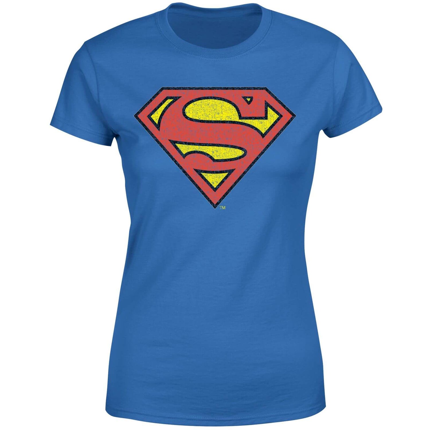 Official Superman Crackle Logo Women's T-Shirt - Blue