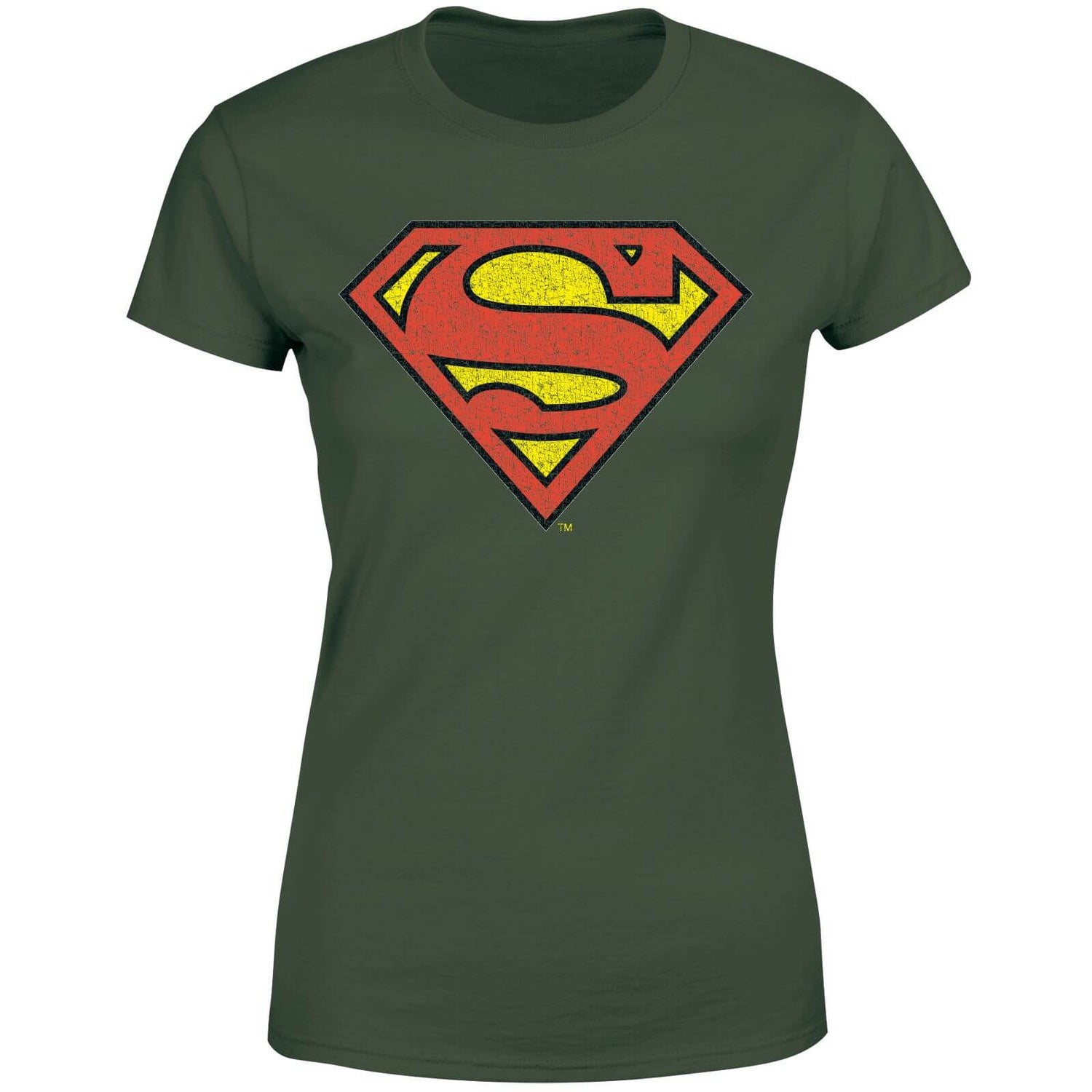 Official Superman Crackle Logo Women's T-Shirt - Green