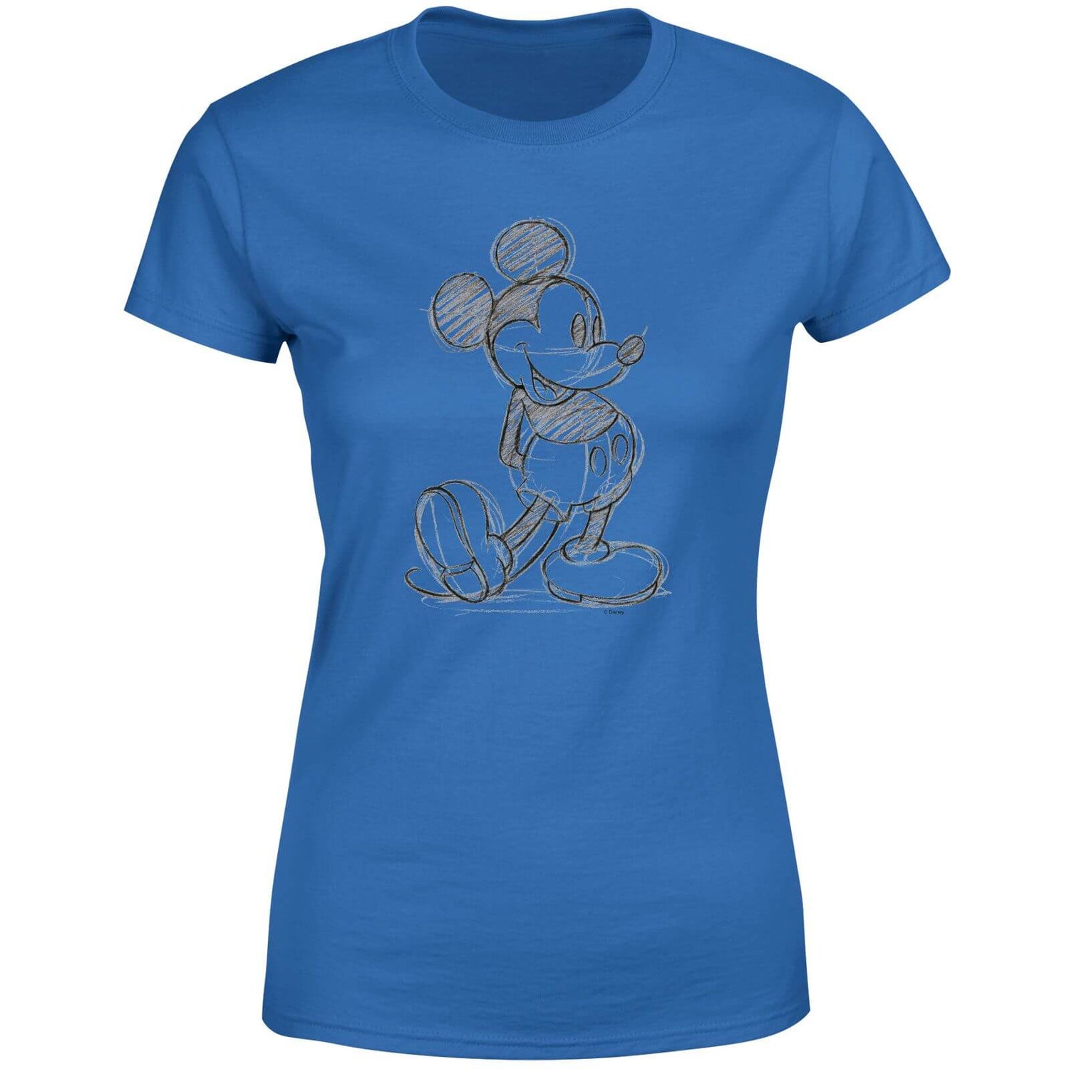 Disney Mickey Mouse Sketch Women's T-Shirt - Blue
