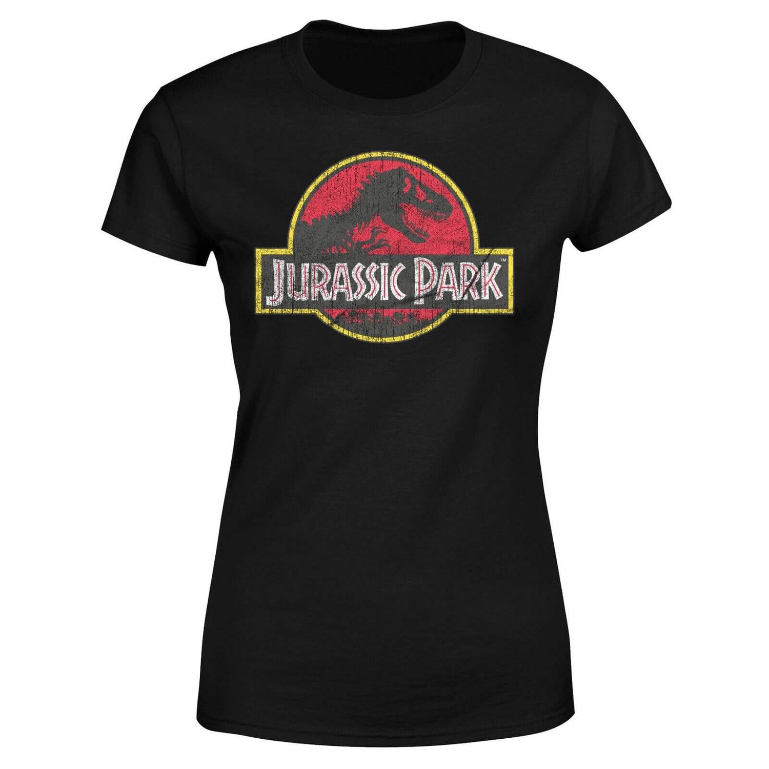 Jurassic Park Logo Vintage Women's T-Shirt - Black